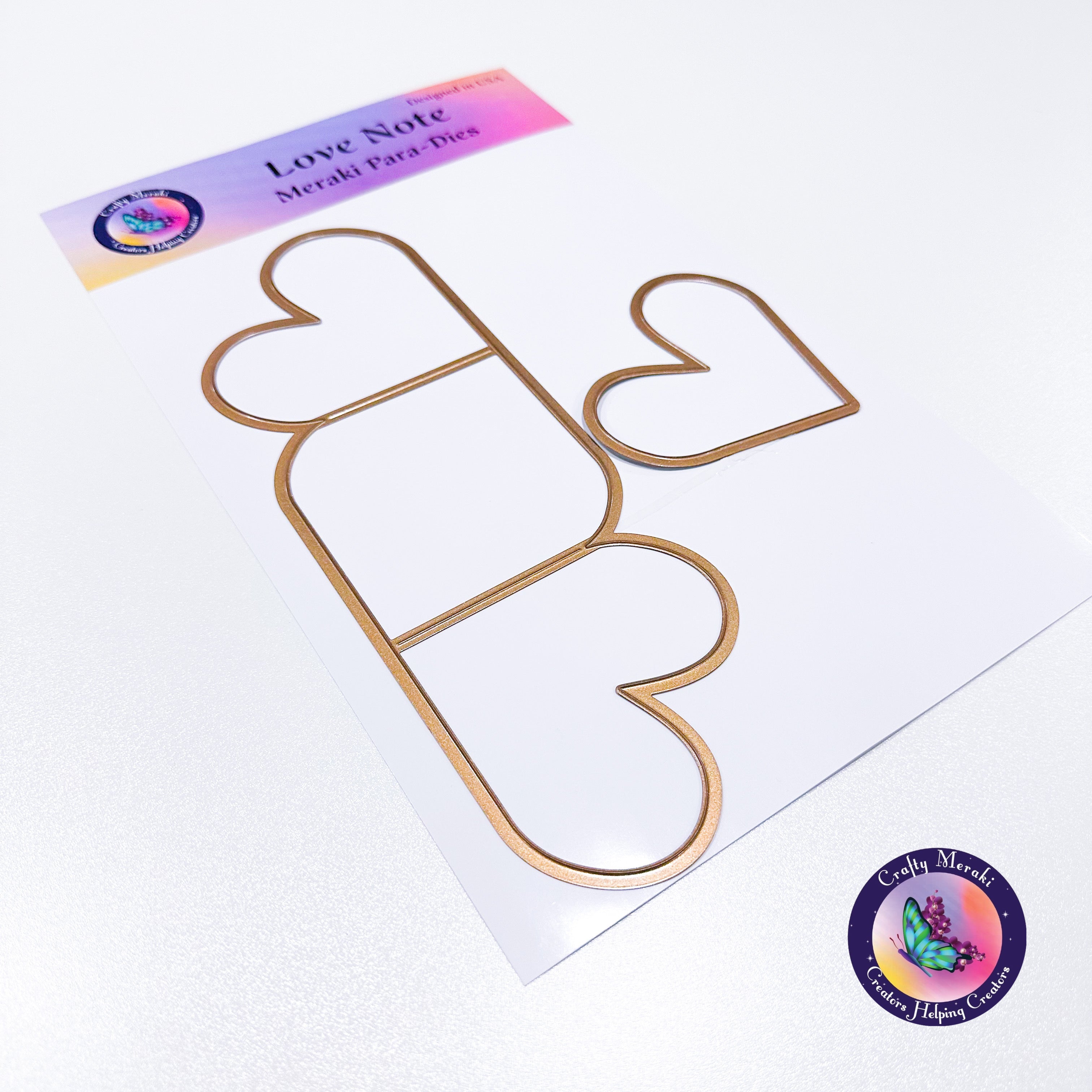Crafty Meraki Love Note Folding Note Card Dies - Crafty Meraki