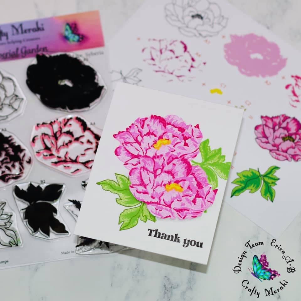 Crafty Meraki Imperial Garden Layering stamp set - Crafty Meraki