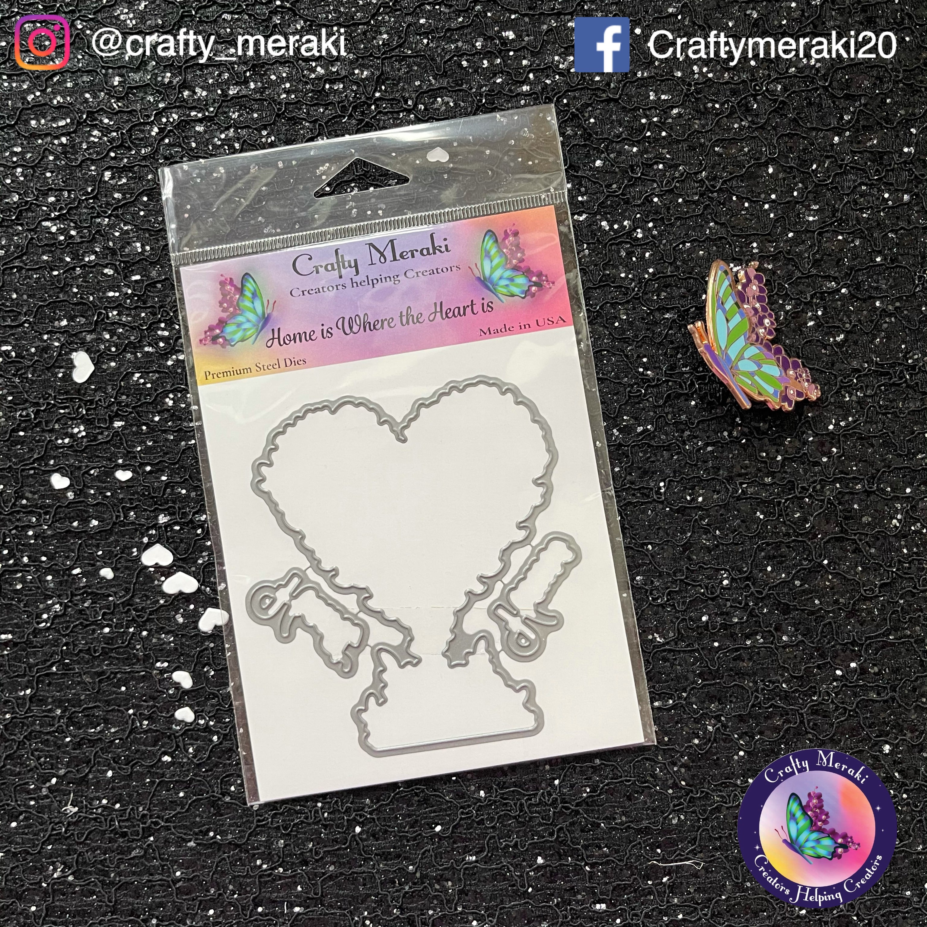 Crafty Meraki Home is where the Heart is coordinating dies - Crafty Meraki
