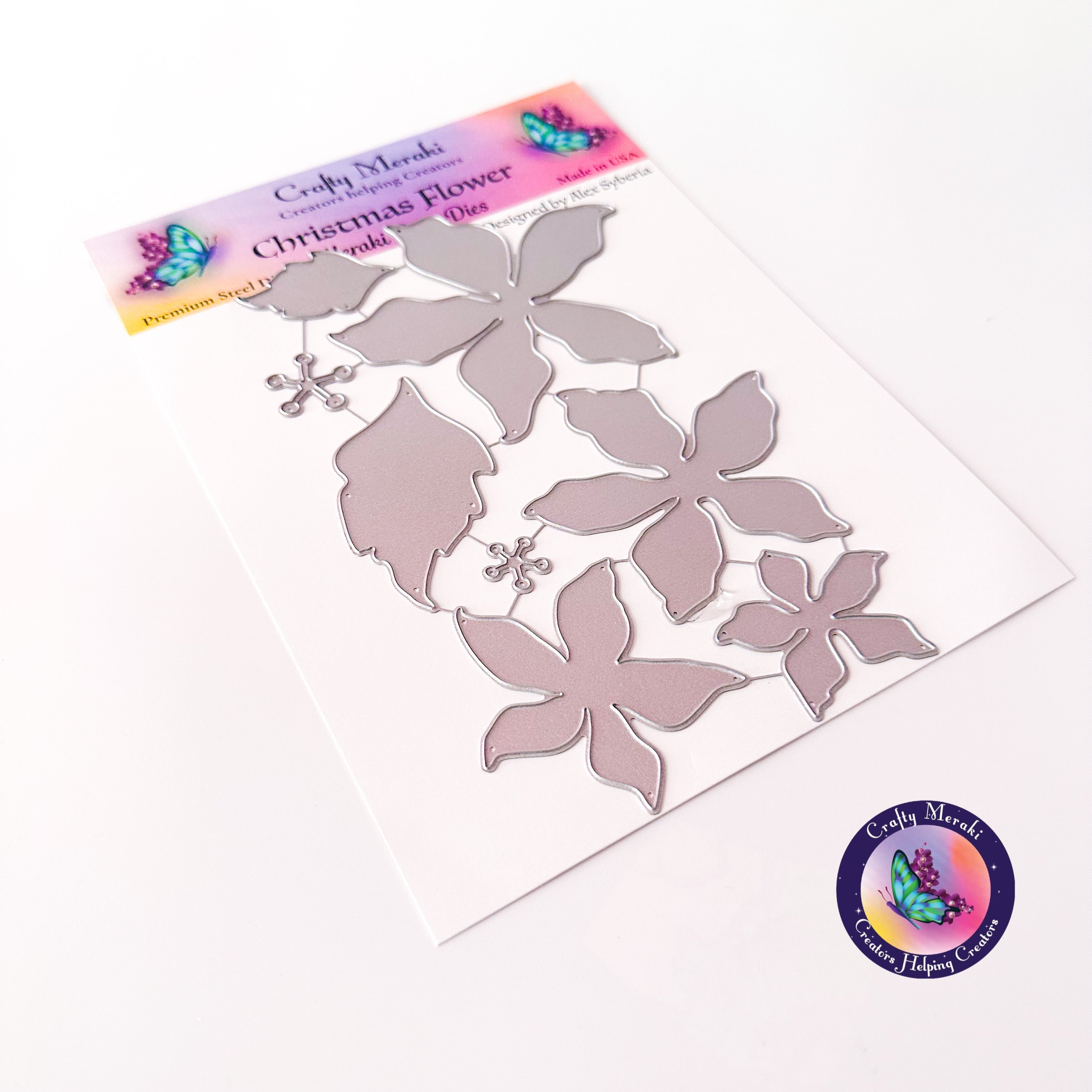 Crafty Meraki Christmas Flower Layering die - Crafty Meraki