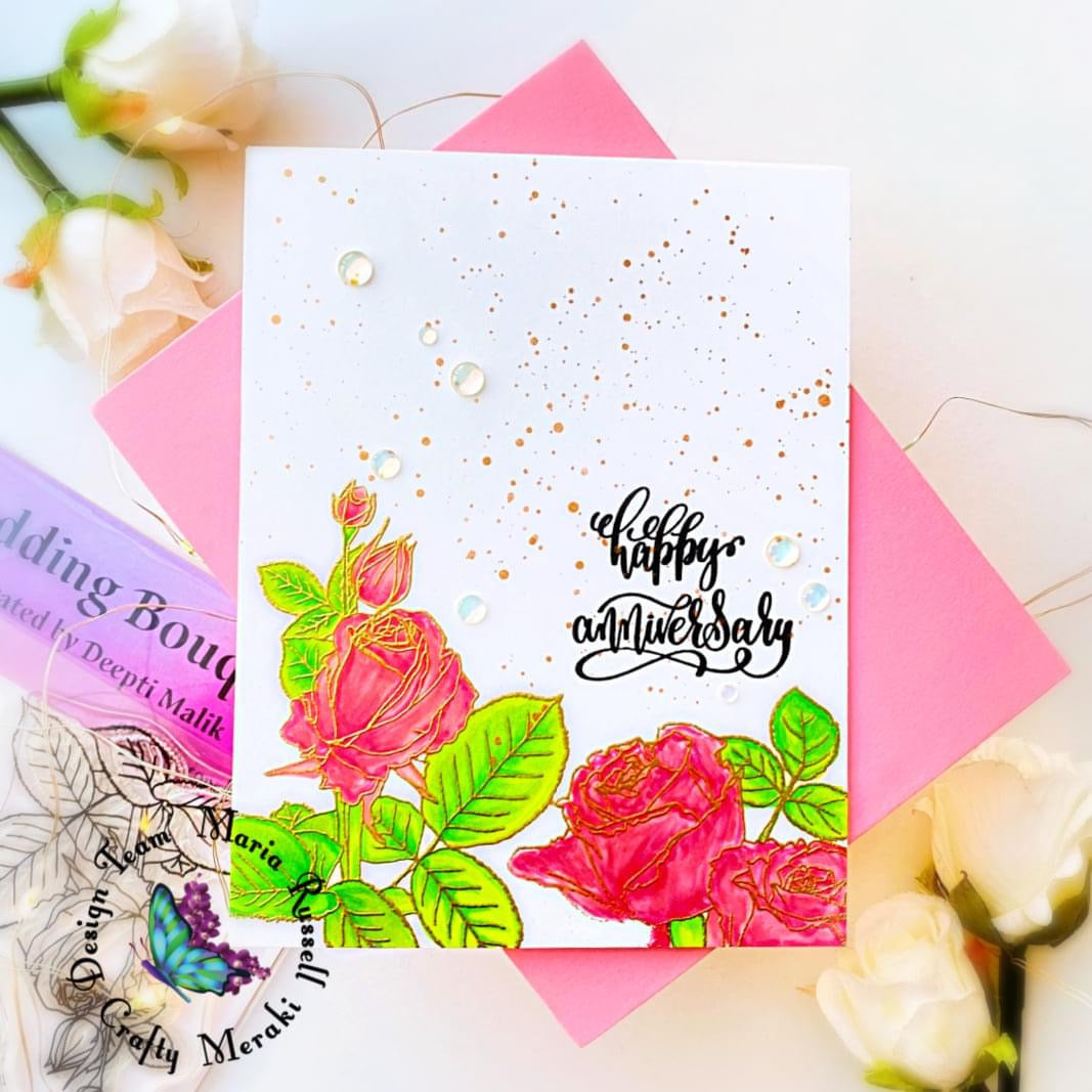 Crafty Meraki Wedding Bouquet Stamp set - Crafty Meraki