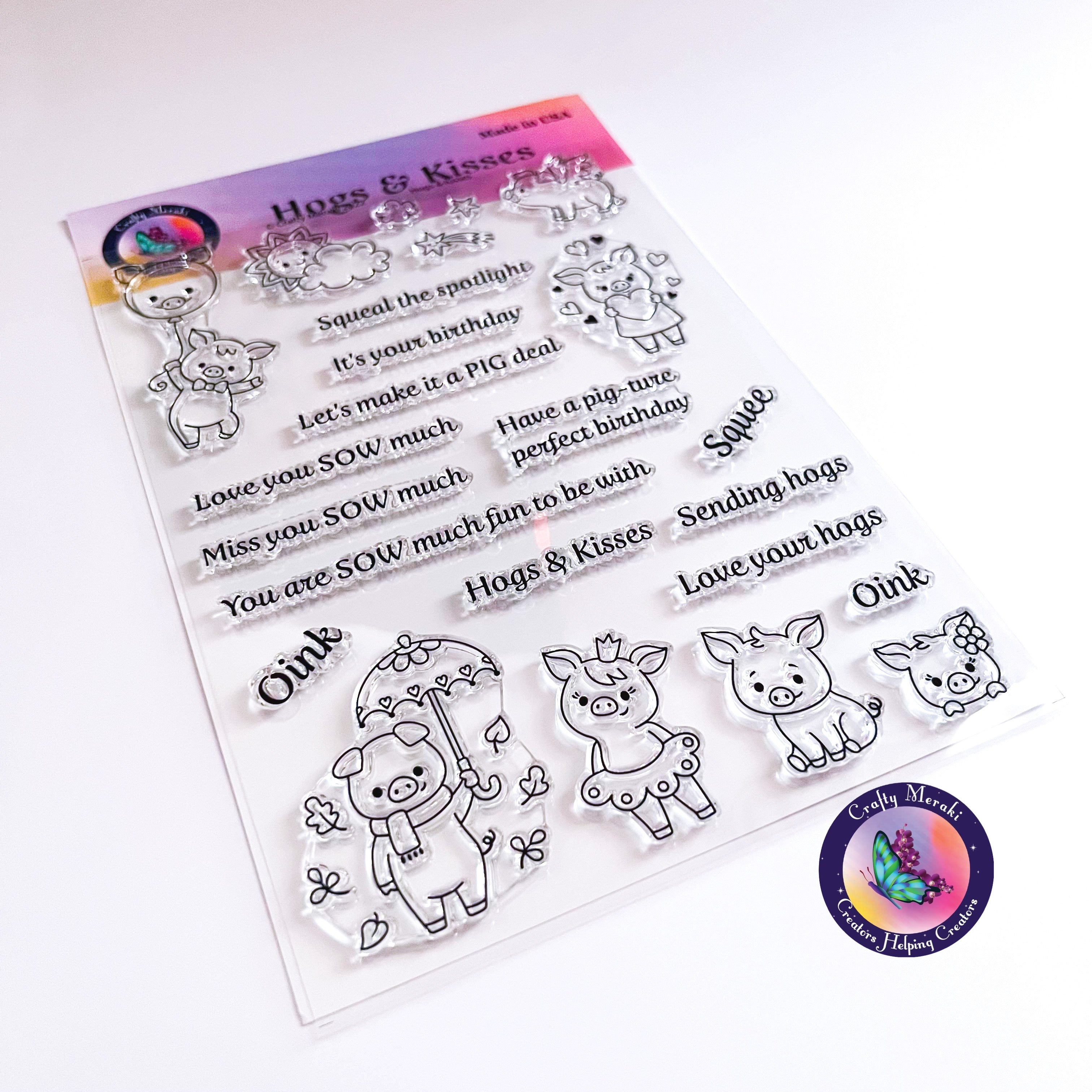 Crafty Meraki Hogs & Kisses Stamp set - Crafty Meraki