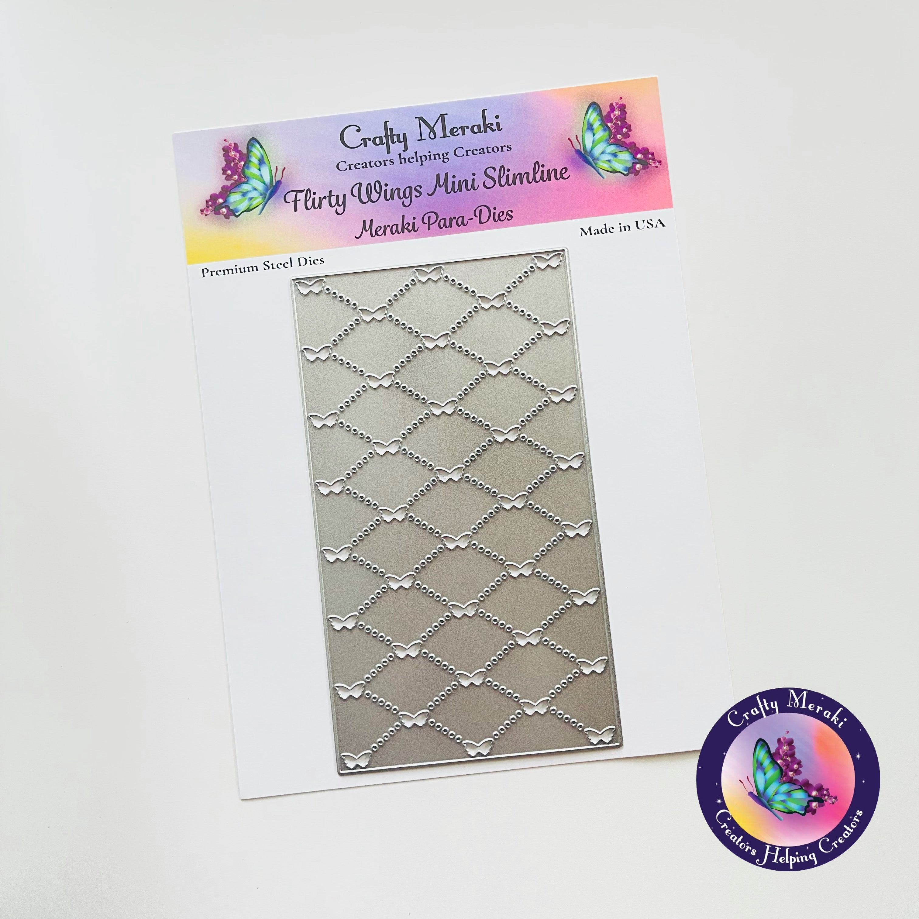 Crafty Meraki Mini Slimline Flirty Wings Meraki Para-Dies - Crafty Meraki