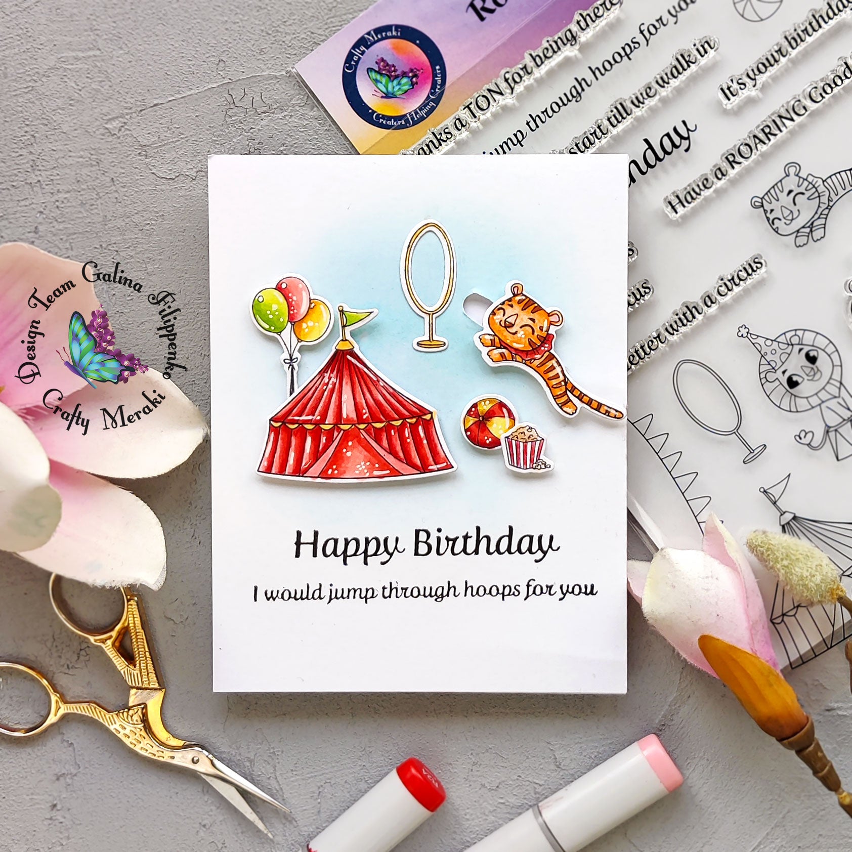 Crafty Meraki Roaring Good time stamp set - Crafty Meraki