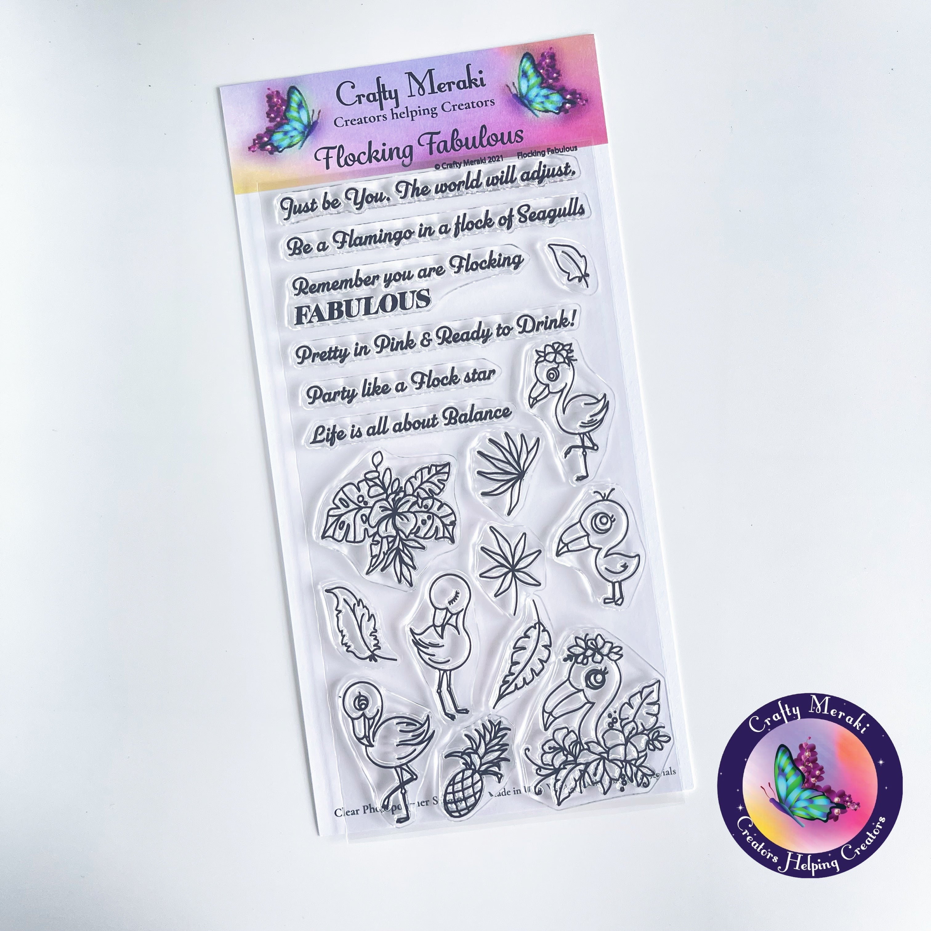 Crafty Meraki Flocking Fabulous stamp set - Crafty Meraki