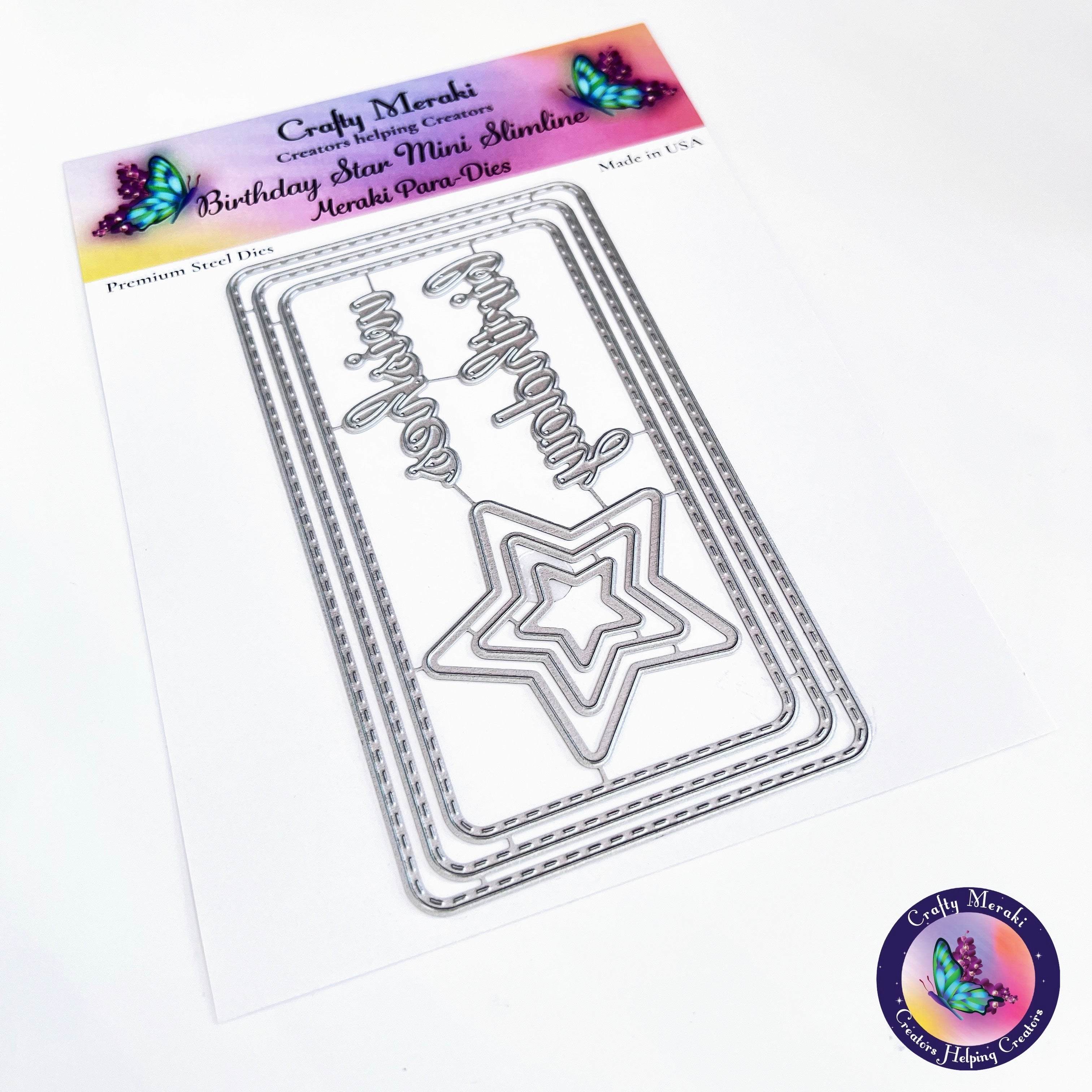 Crafty Meraki Birthday Star Mini Slimline Para-Dies - Crafty Meraki