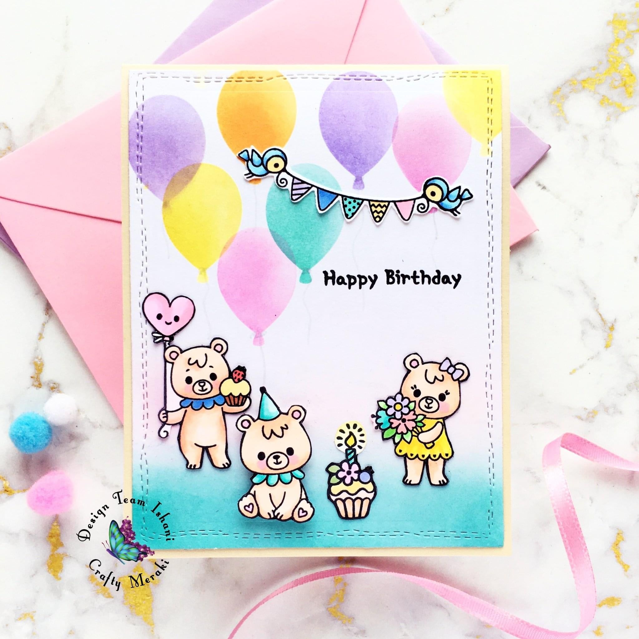 Crafty Meraki Birthday Bears Stamp set - Crafty Meraki
