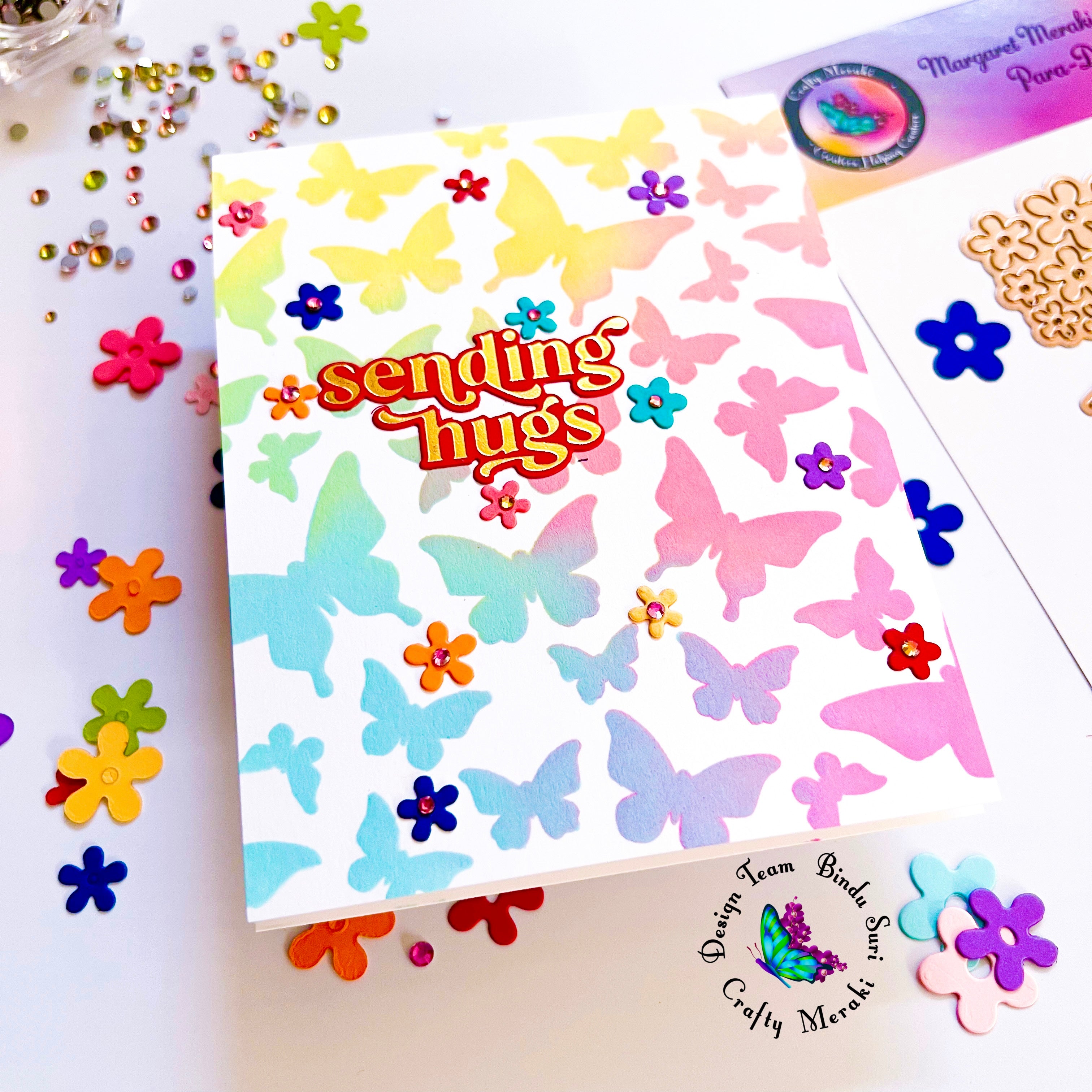 Crafty Meraki Butterfly Garden Stencil - Crafty Meraki