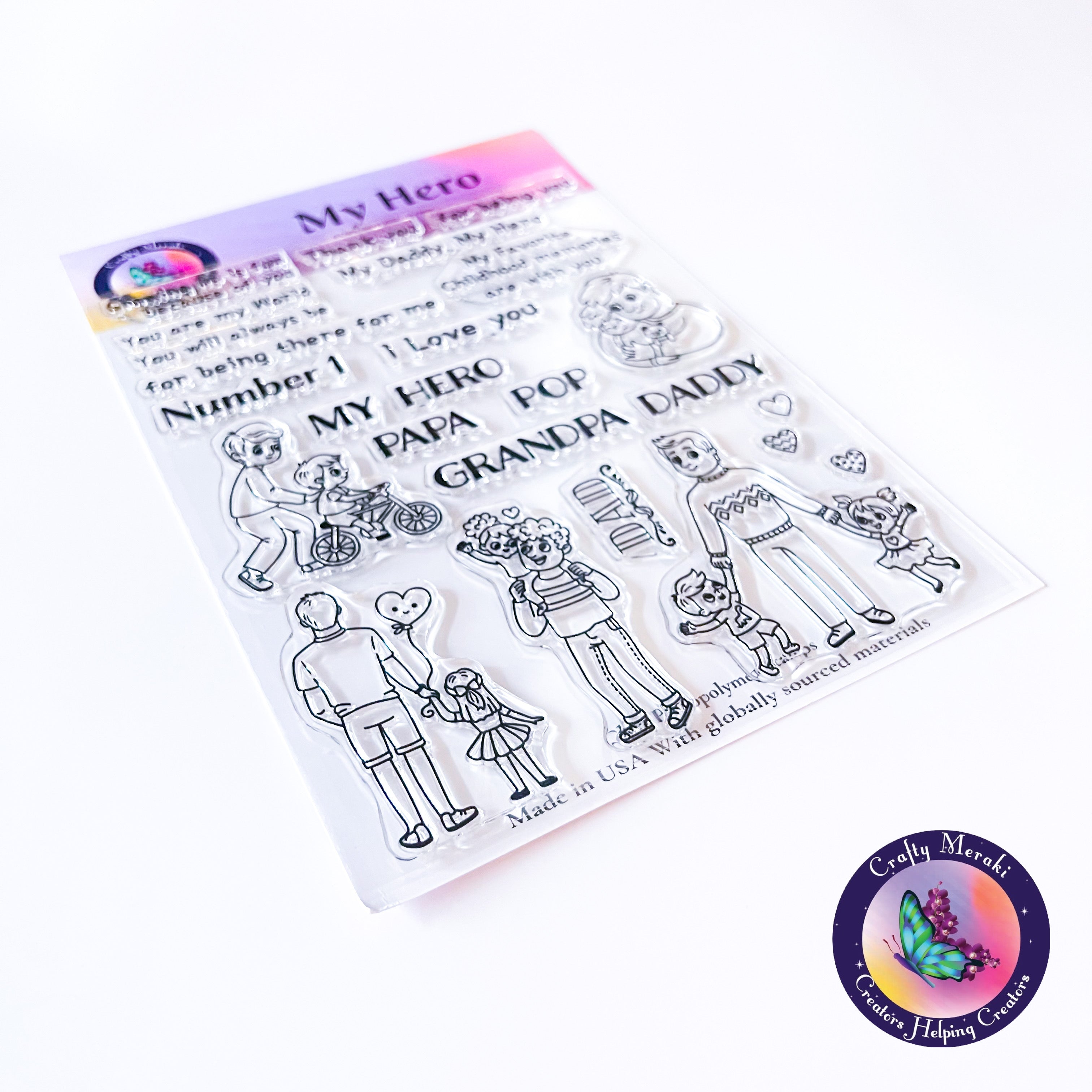 Crafty Meraki My Hero Stamp set - Crafty Meraki
