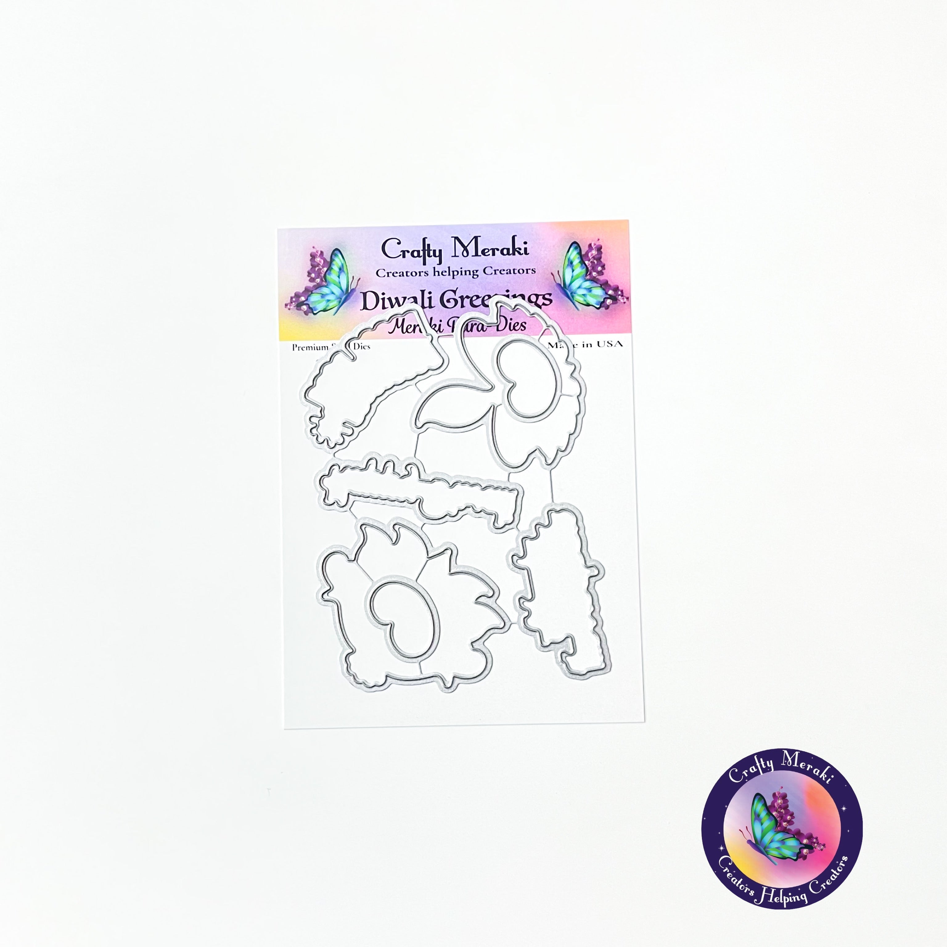 Crafty Meraki Diwali Greetings Coordinating Para-Dies - Crafty Meraki