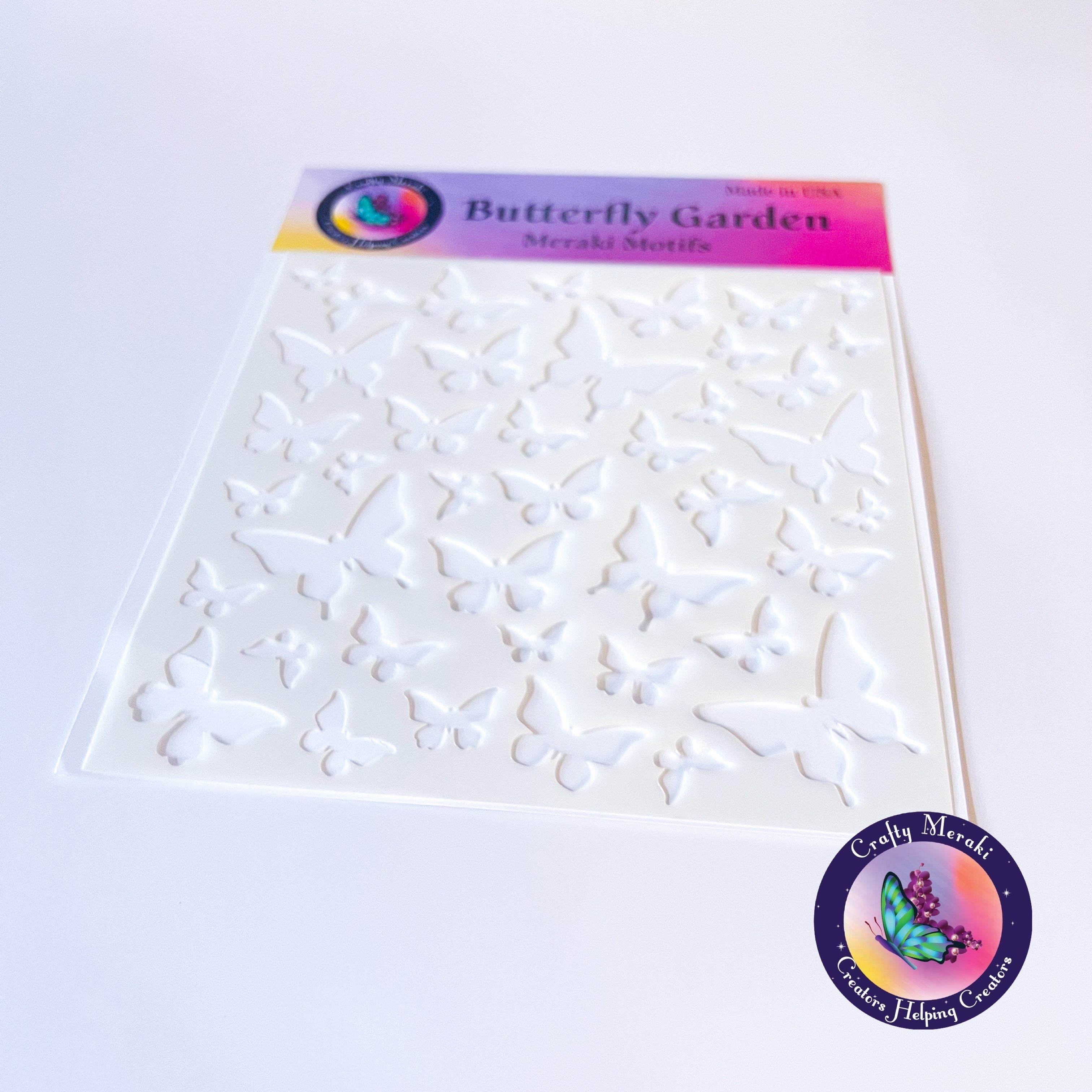 Crafty Meraki Butterfly Garden Stencil - Crafty Meraki