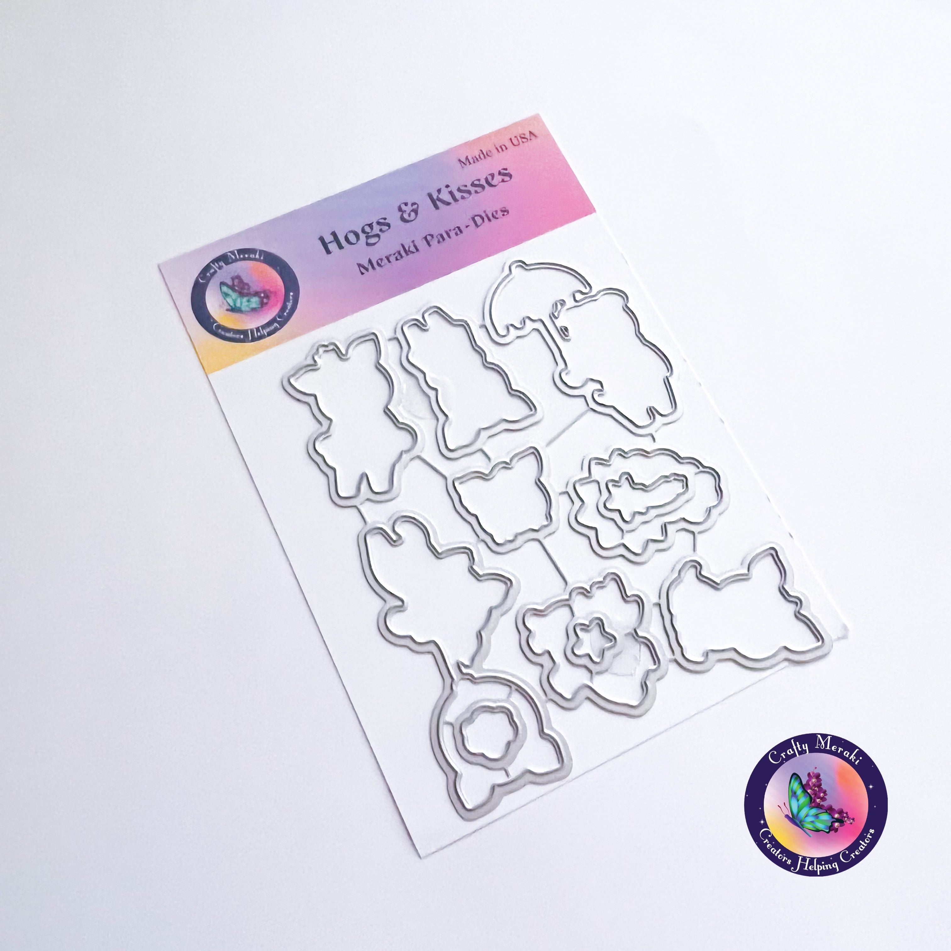 Crafty Meraki Hogs & Kisses Coordinating dies - Crafty Meraki