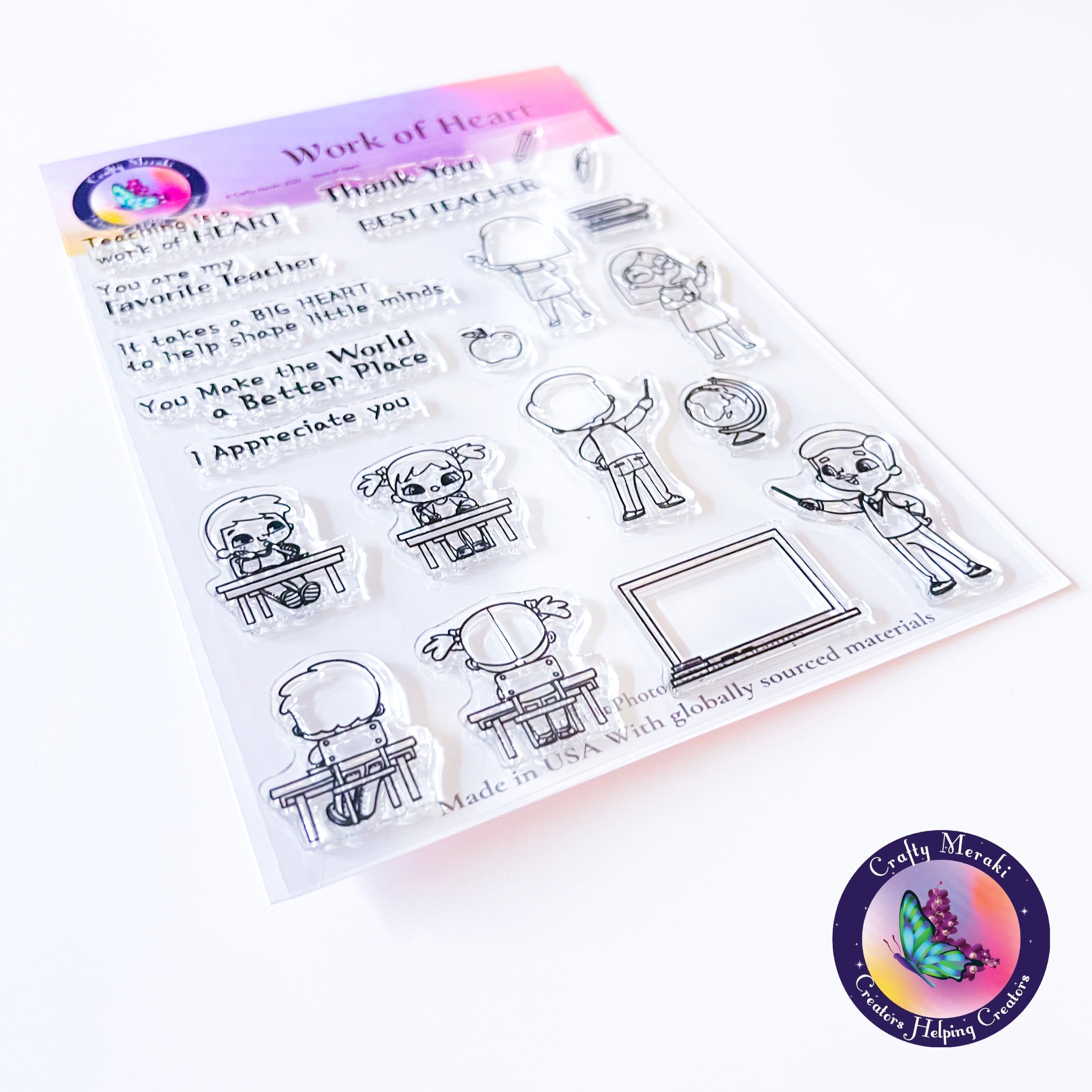 Crafty Meraki Work of Heart Stamp set - Crafty Meraki