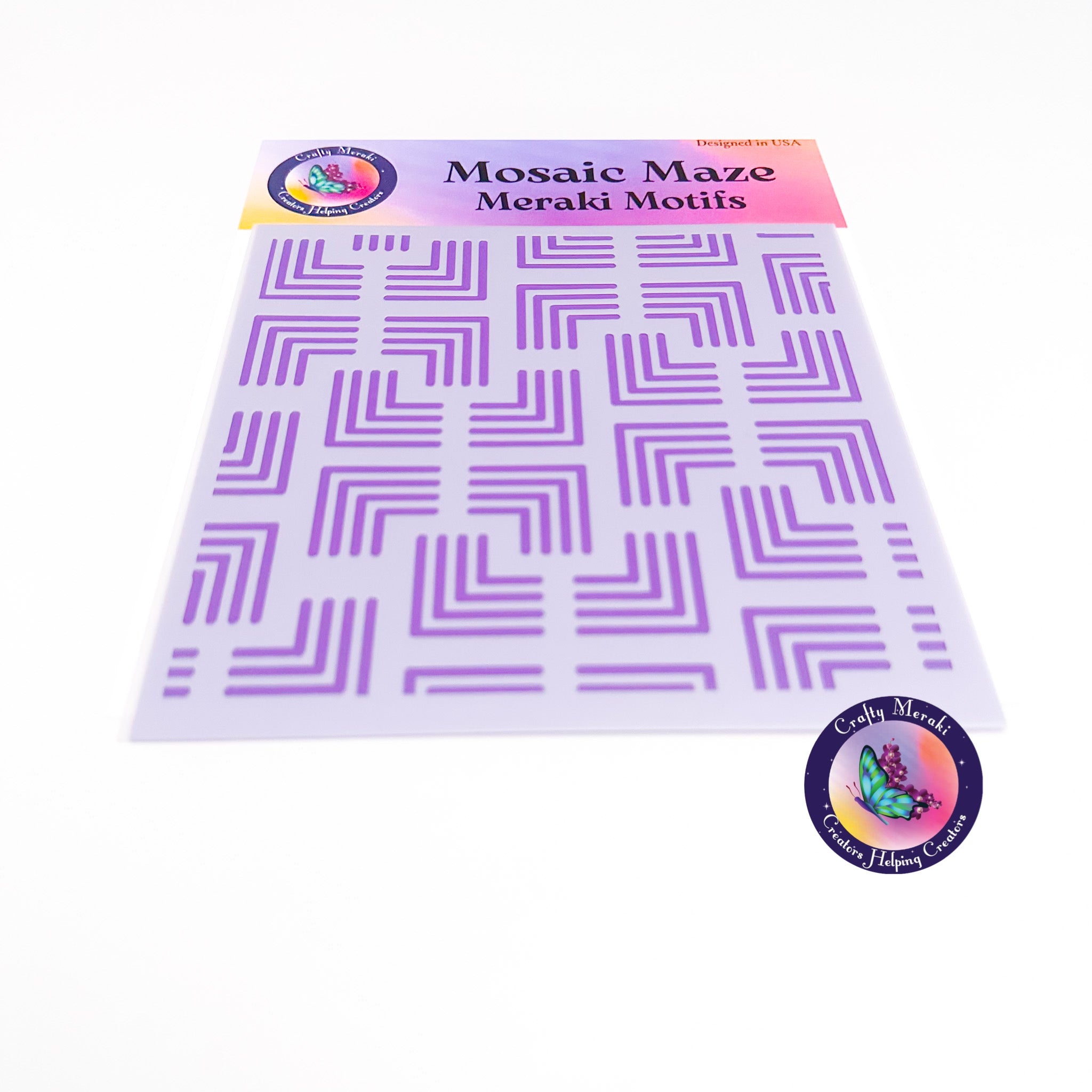 Crafty Meraki Mosaic Maze Stencil