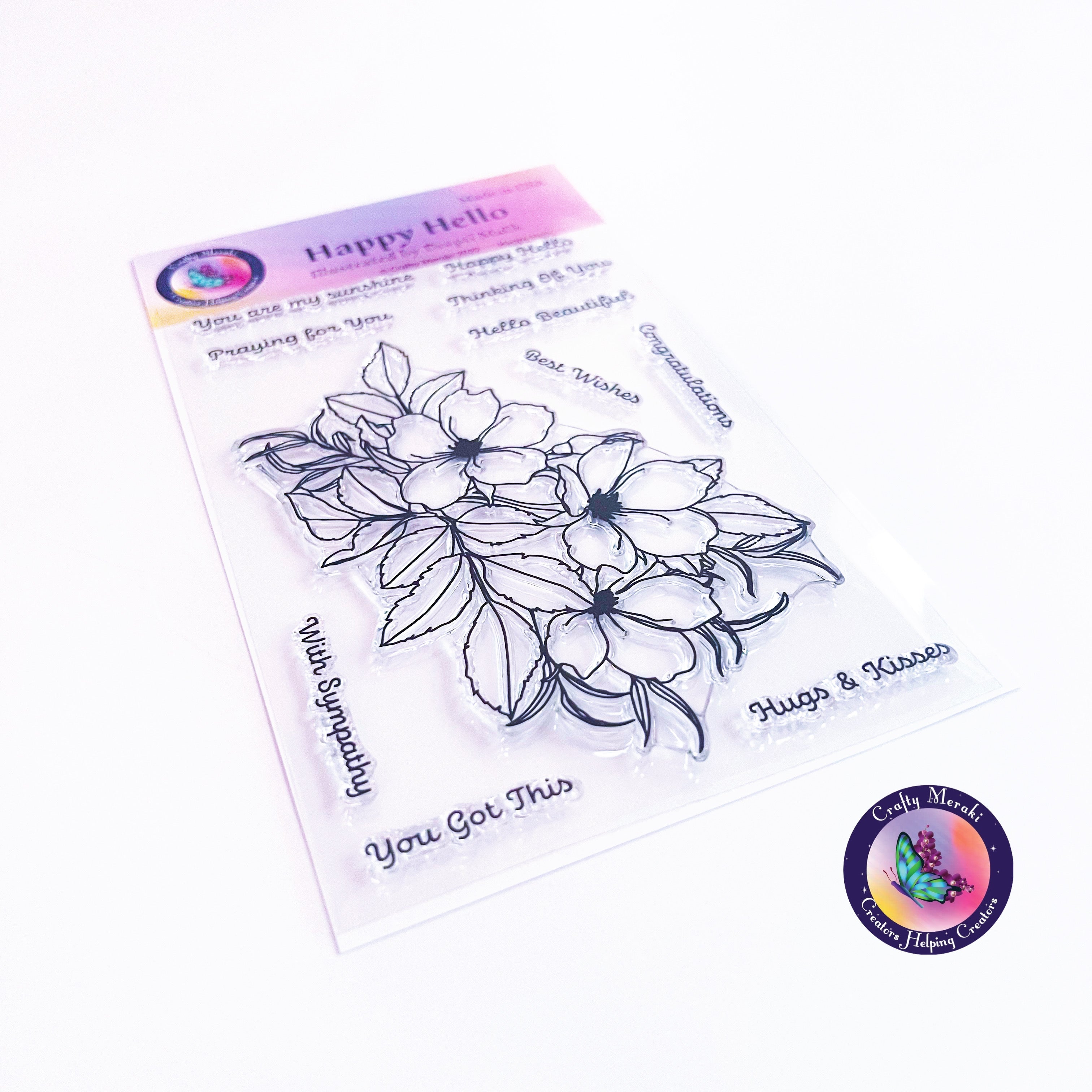 Crafty Meraki Happy Hello stamp set - Crafty Meraki