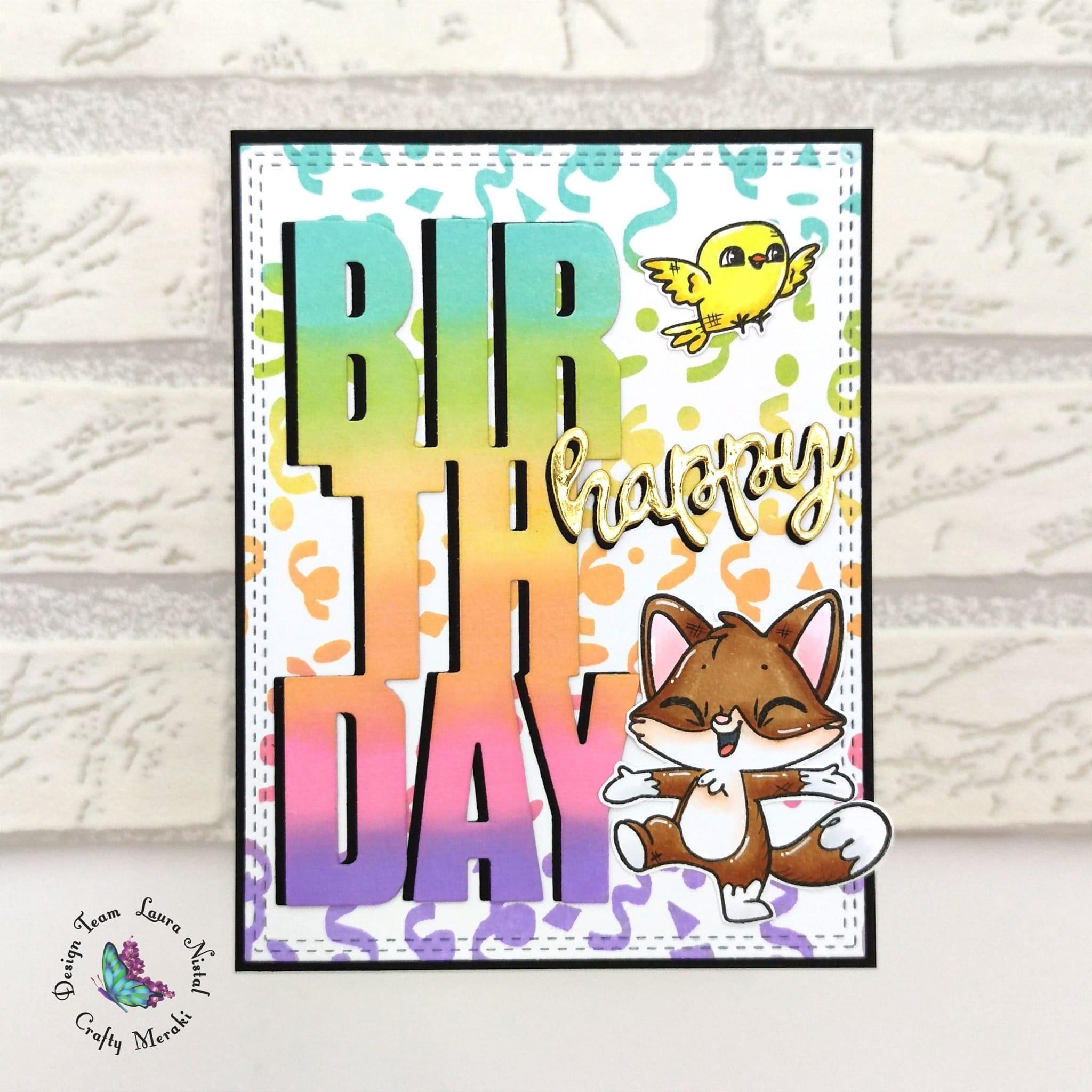 Crafty Meraki Party Time Stencil - Crafty Meraki