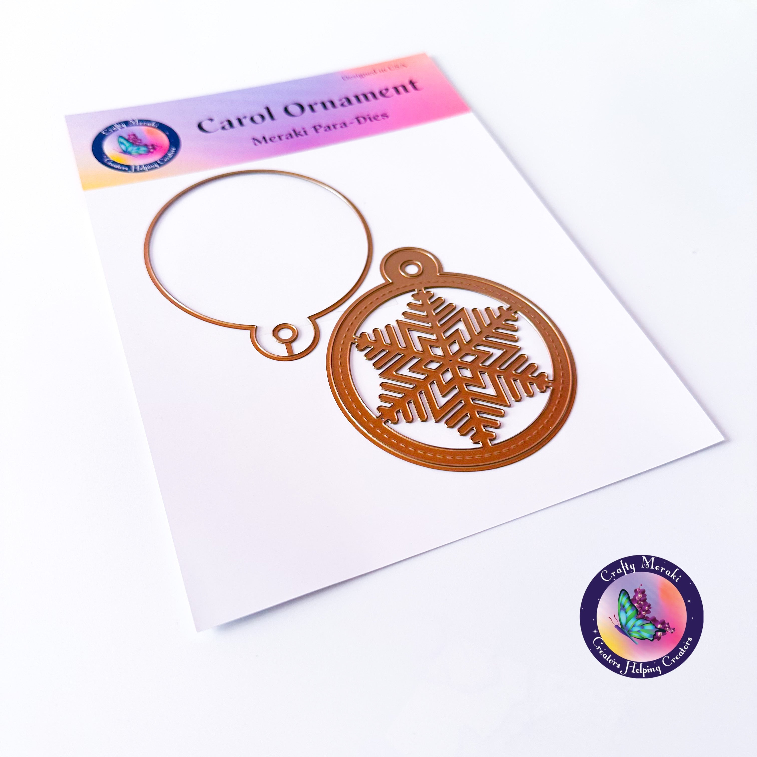 Crafty Meraki Carol Ornament Layering die - Crafty Meraki