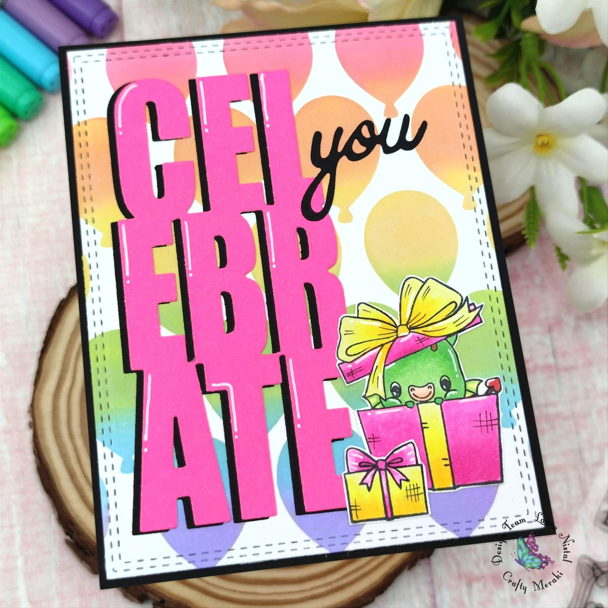 Crafty Meraki Birthday Balloons Stencil - Crafty Meraki