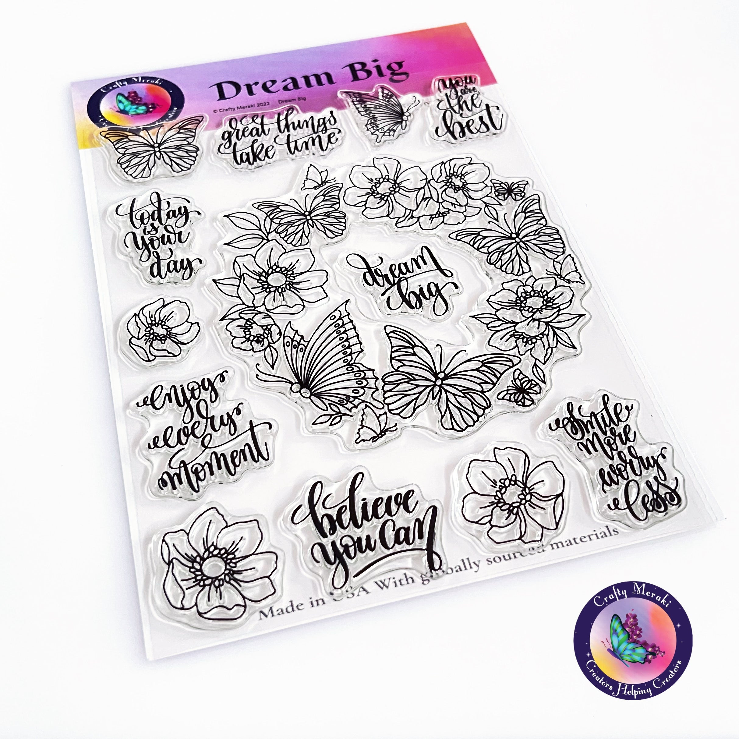 Crafty Meraki Dream Big Stamp set - Crafty Meraki