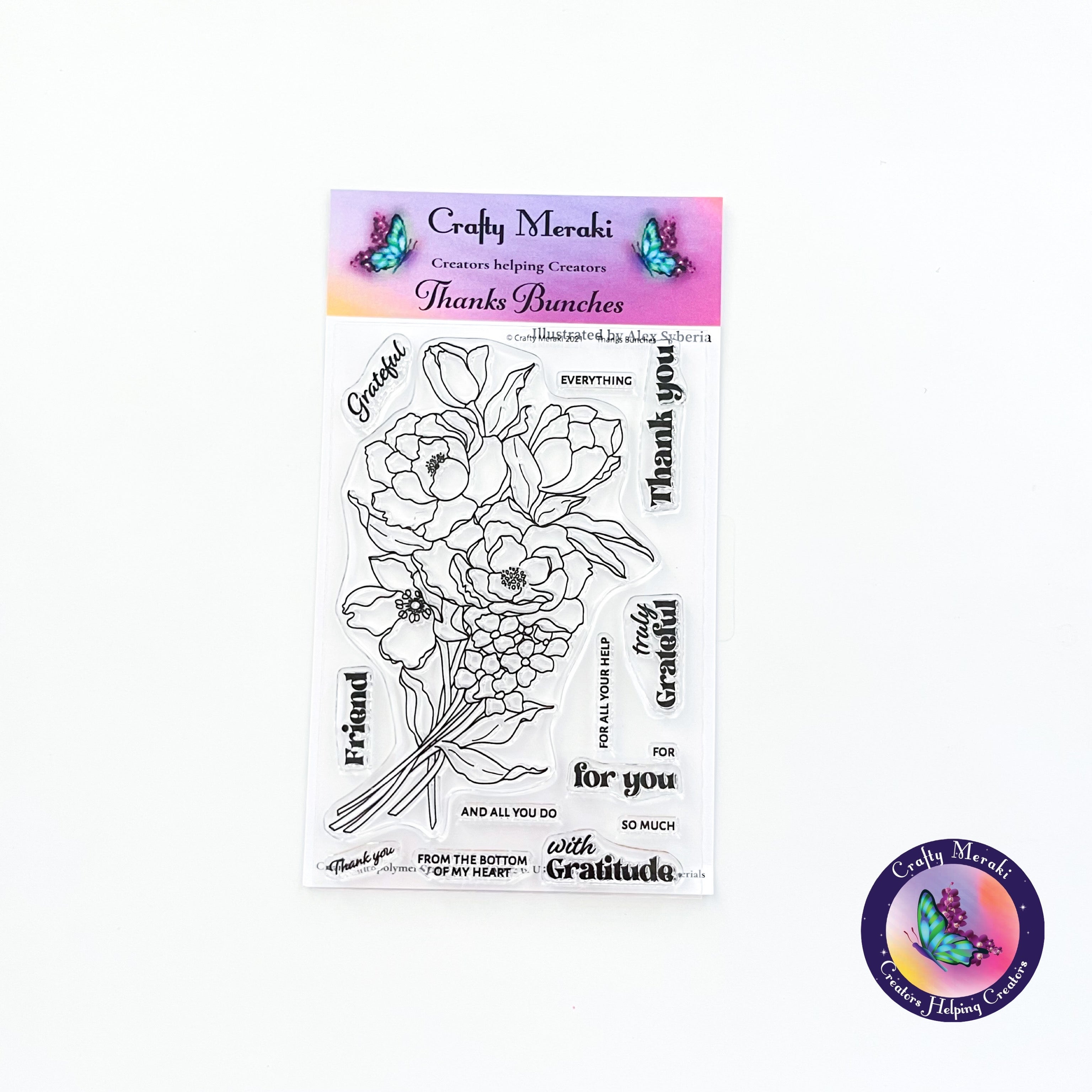 Crafty Meraki Thanks Bunches Stamp Set - Crafty Meraki