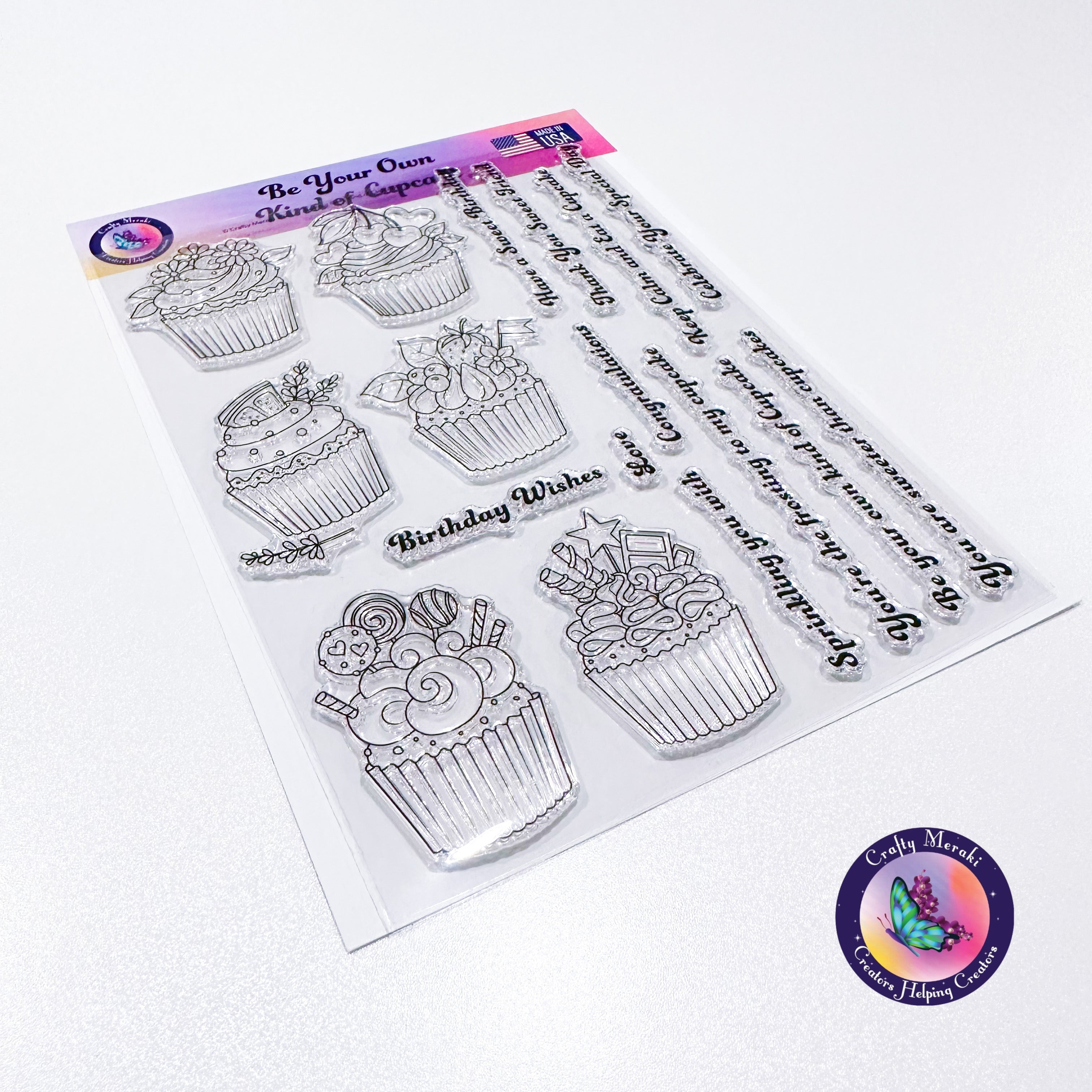 Crafty Meraki Be Your Own Kind of Cupcake Stamp set - Crafty Meraki