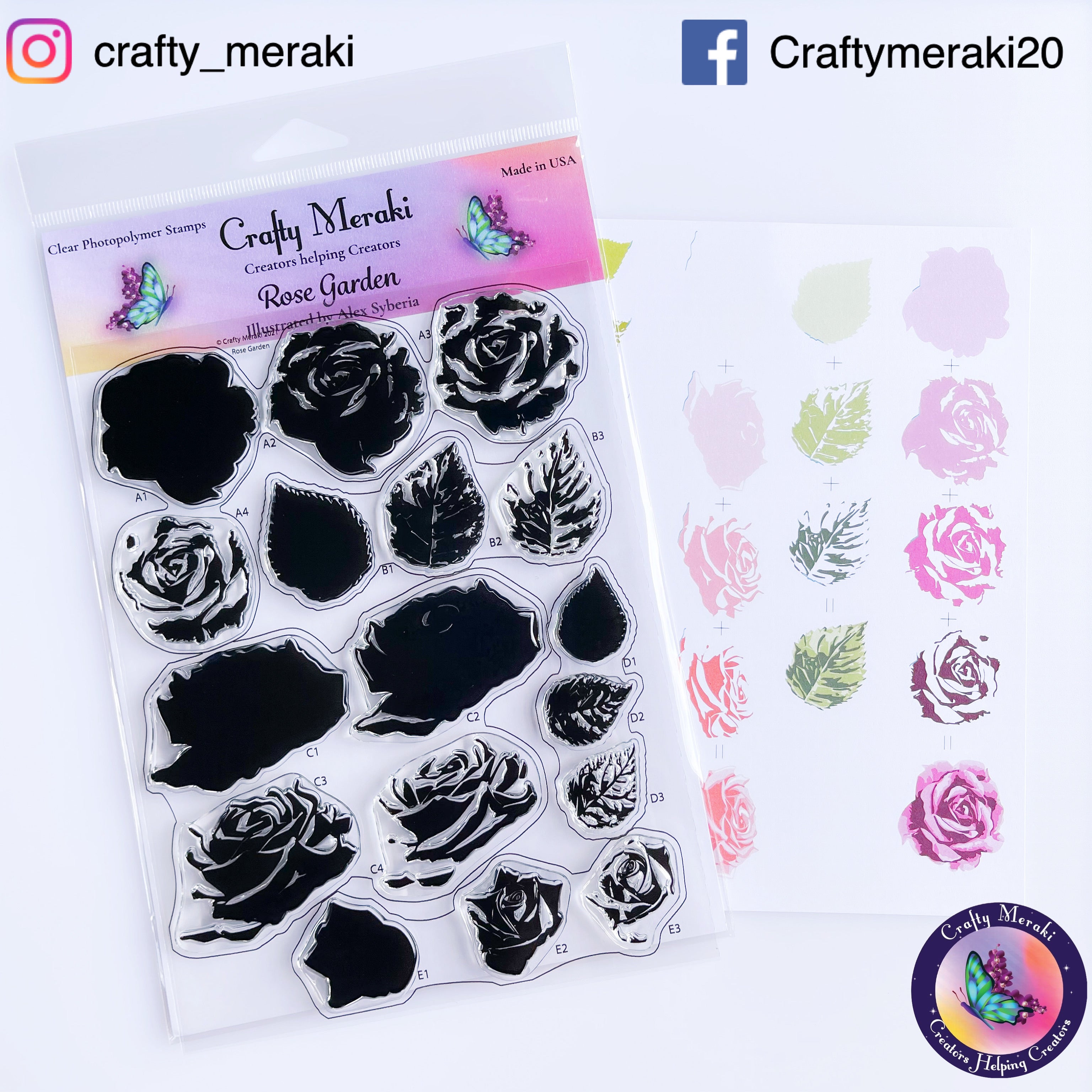 Crafty Meraki Rose Garden Stamp set - Crafty Meraki