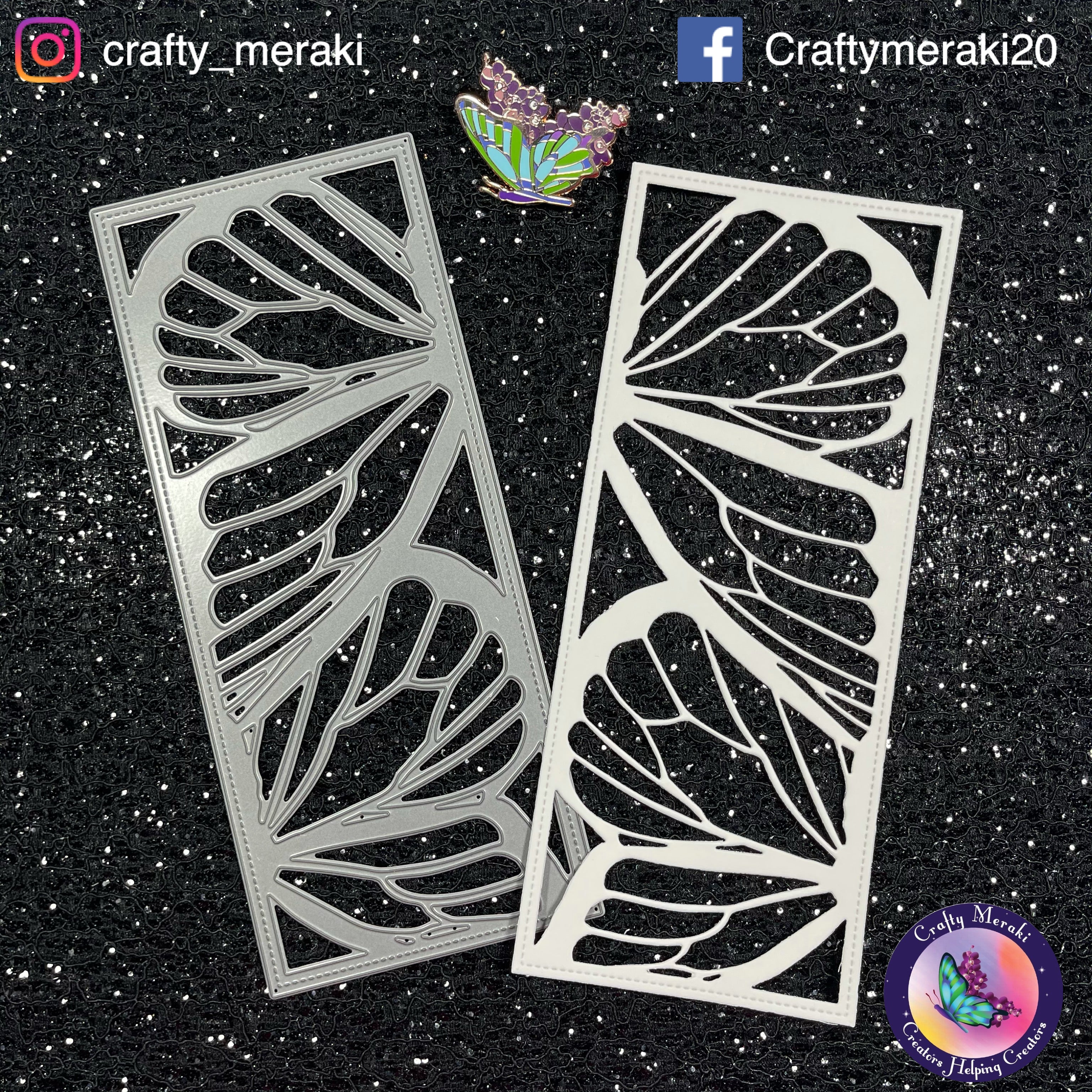 Crafty Meraki Crafty Wings Slimline die - Crafty Meraki