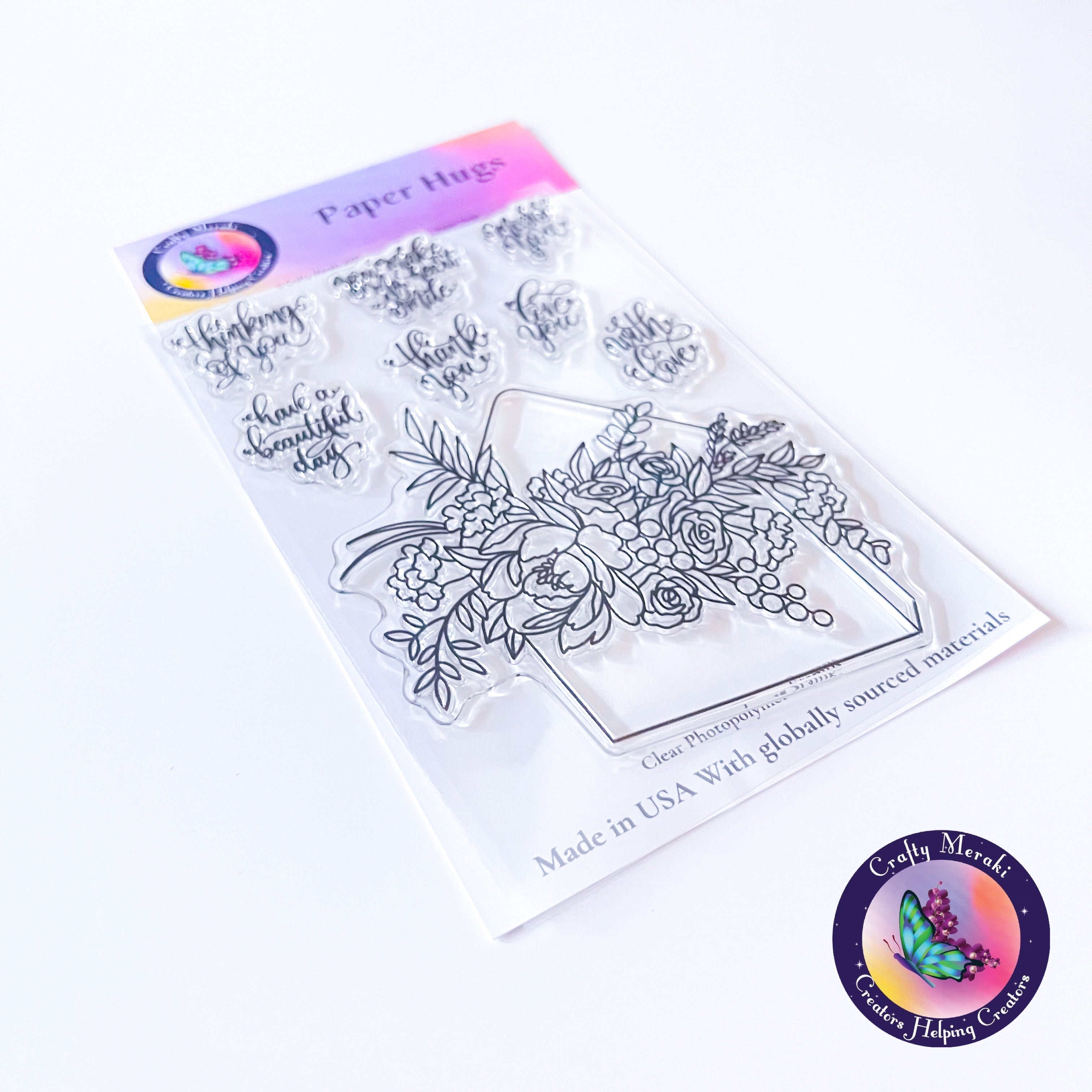 Crafty Meraki Paper Hugs Stamp set - Crafty Meraki