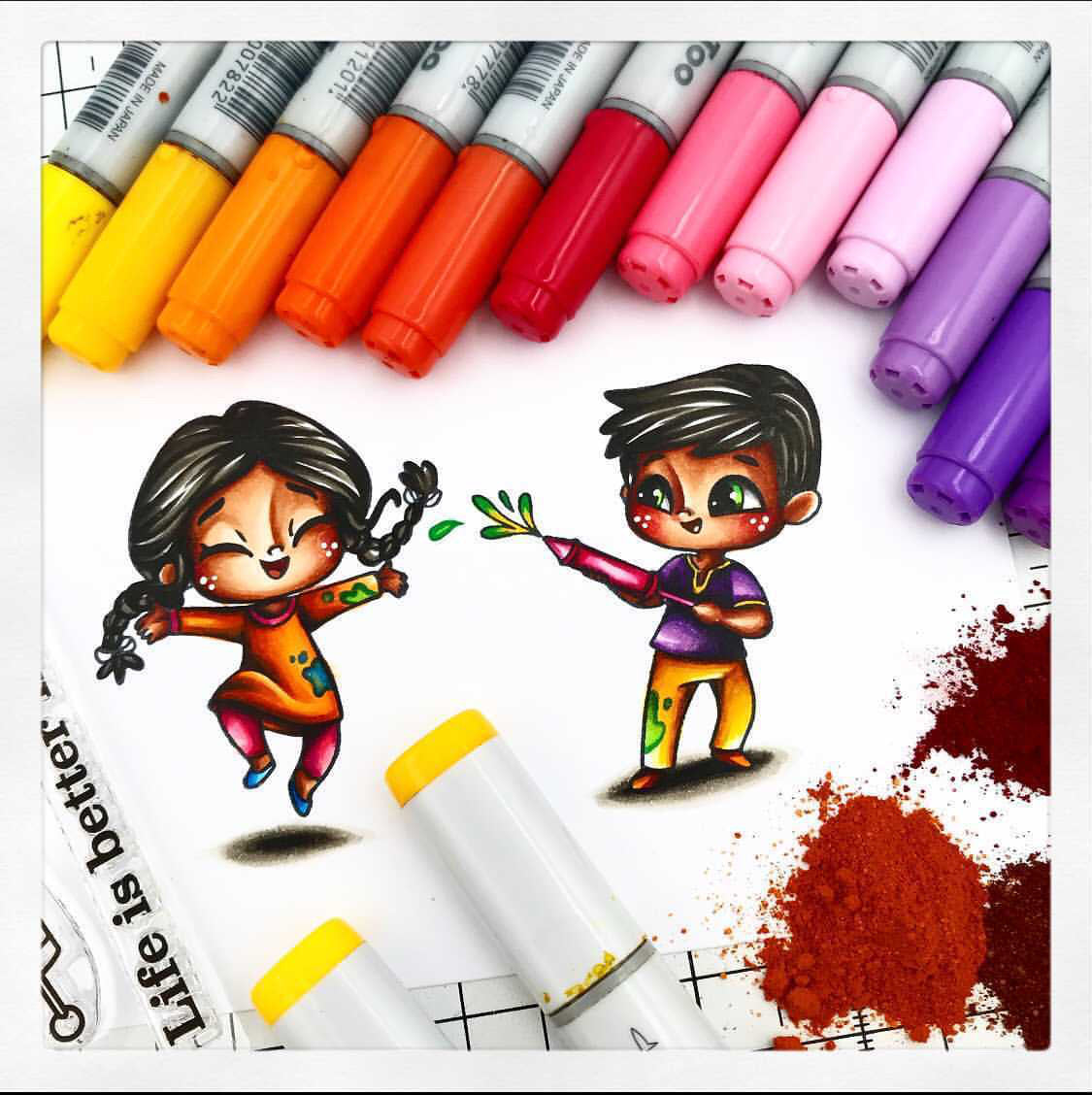 Crafty Meraki Holi Hai stamp set - Crafty Meraki