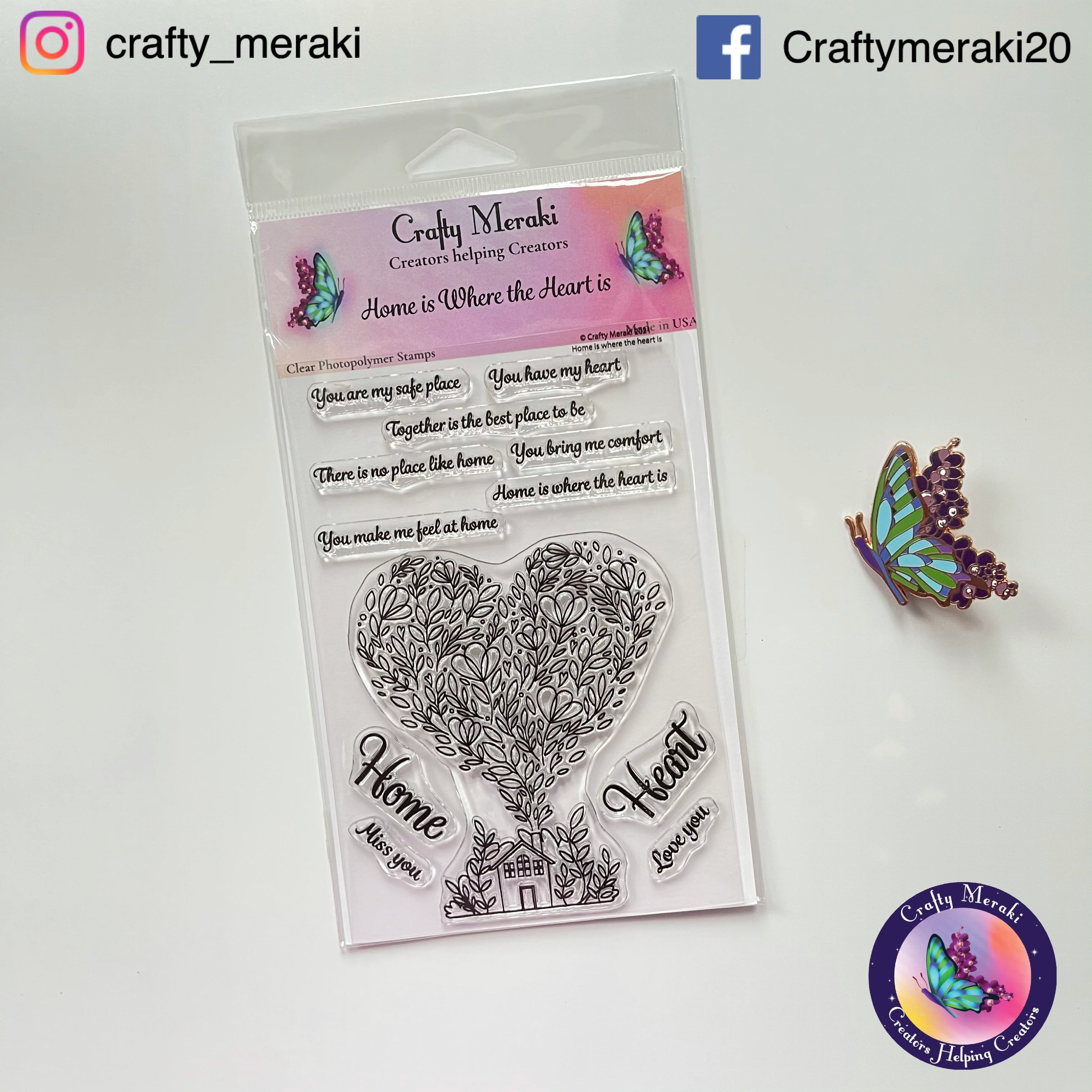 Crafty Meraki Home is where the Heart is stamp set - Crafty Meraki