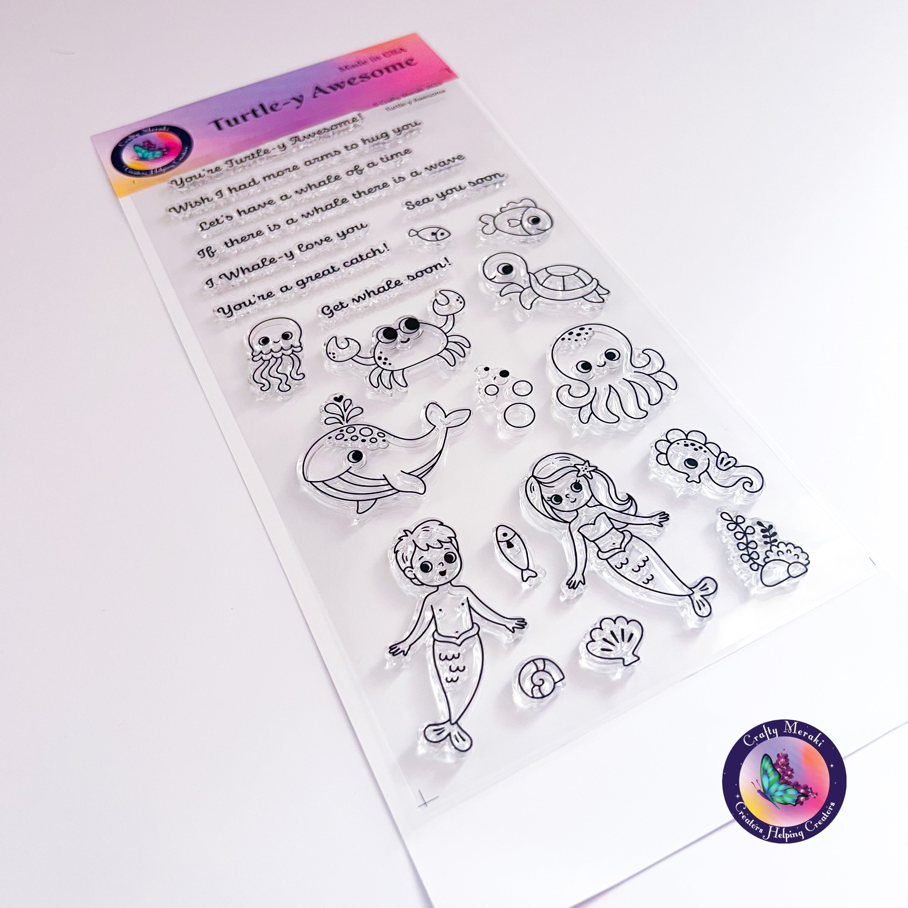 Crafty Meraki Turtle-y Awesome stamp set - Crafty Meraki