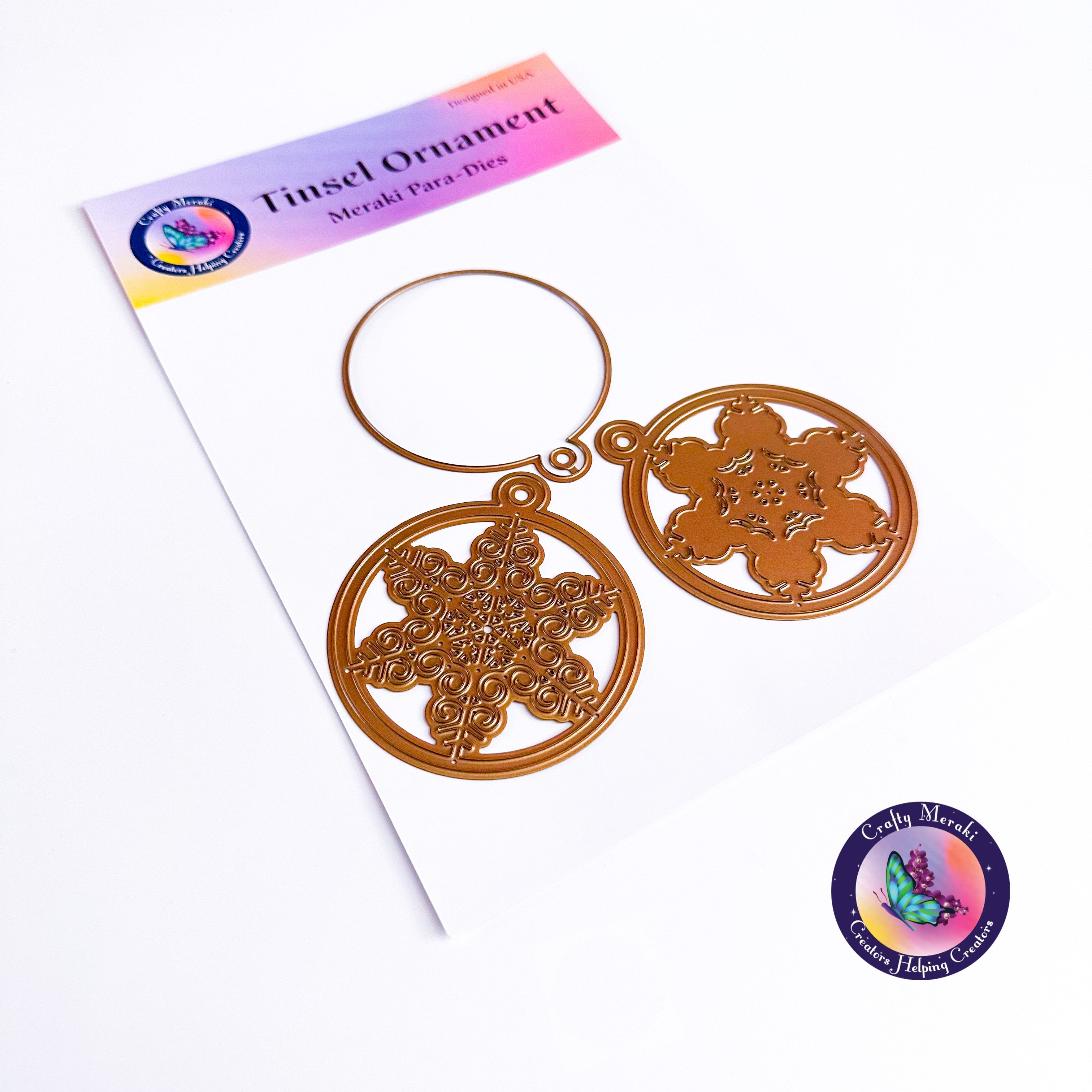 Crafty Meraki Tinsel Ornament Layering die - Crafty Meraki
