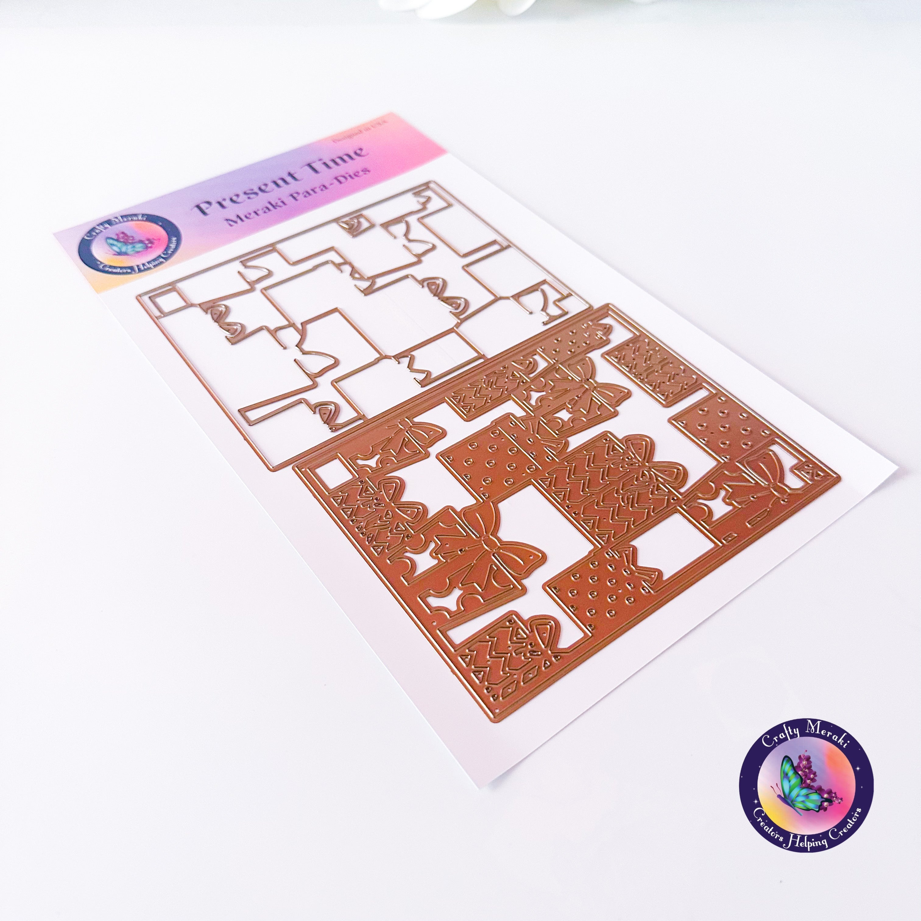 Crafty Meraki Present Time Layering background die - Crafty Meraki