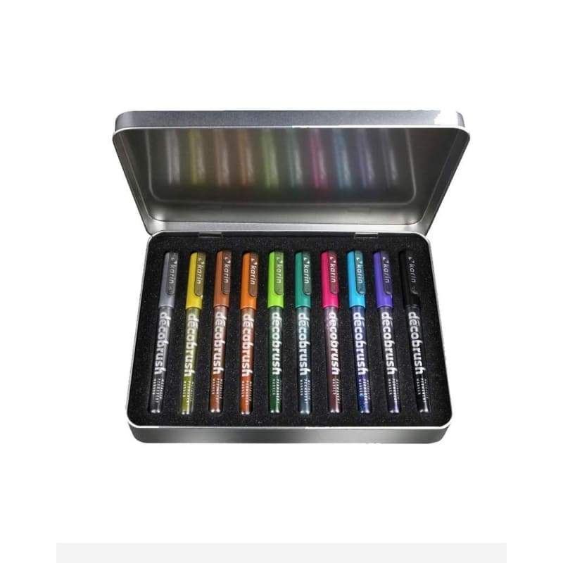 Karin DecoBrush Metallic Marker 10pc - Crafty Meraki