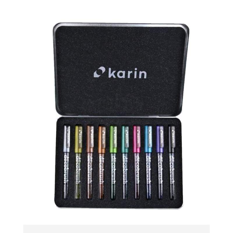 Karin DecoBrush Metallic Marker 10pc - Crafty Meraki