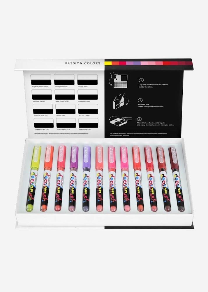 Karin Markers Pigment Deco Brush 12 Passion Colors Collection - Crafty Meraki