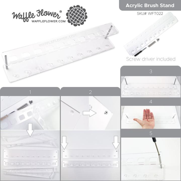 Waffle Flower Acrylic Brush Stand - Crafty Meraki