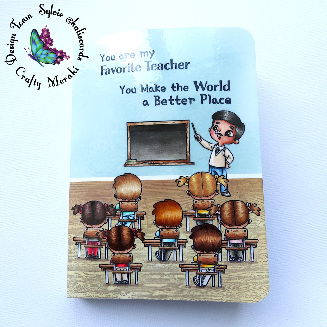 Best teacher notebook by Sylvie @Kaliscards