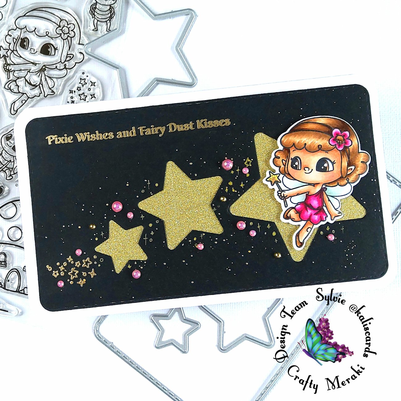 Pixie Wishes and Fairy Dust Kisses by Sylvie @Kaliscards