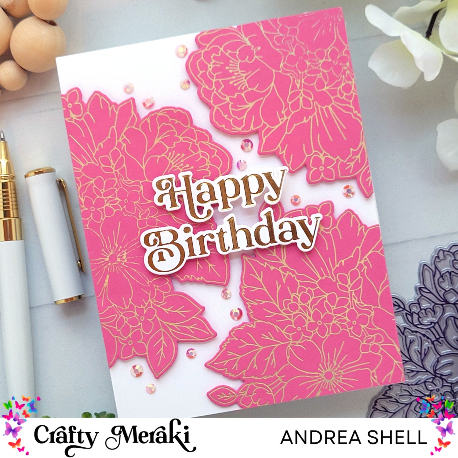 Foiled Floral Birthday