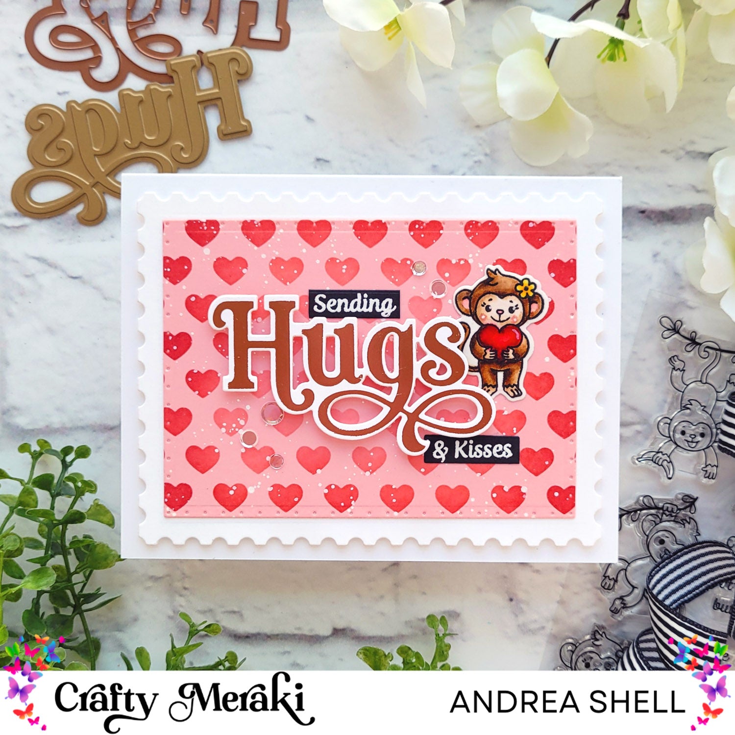 Hugs & Kisses with the new Hugs Hot Foil Plate