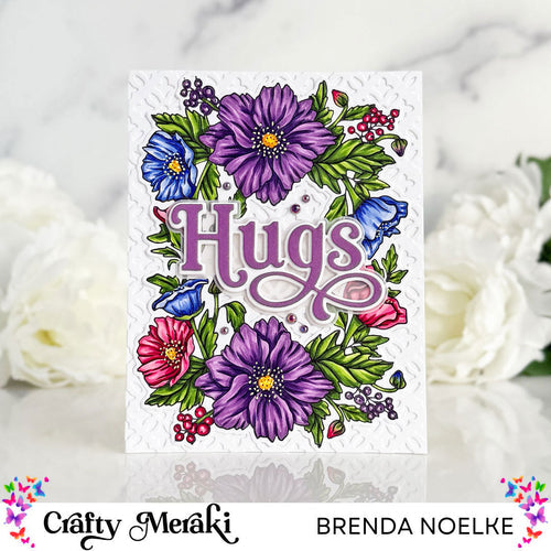 Hugs - Floral Fantasy Press-Tacular Plate