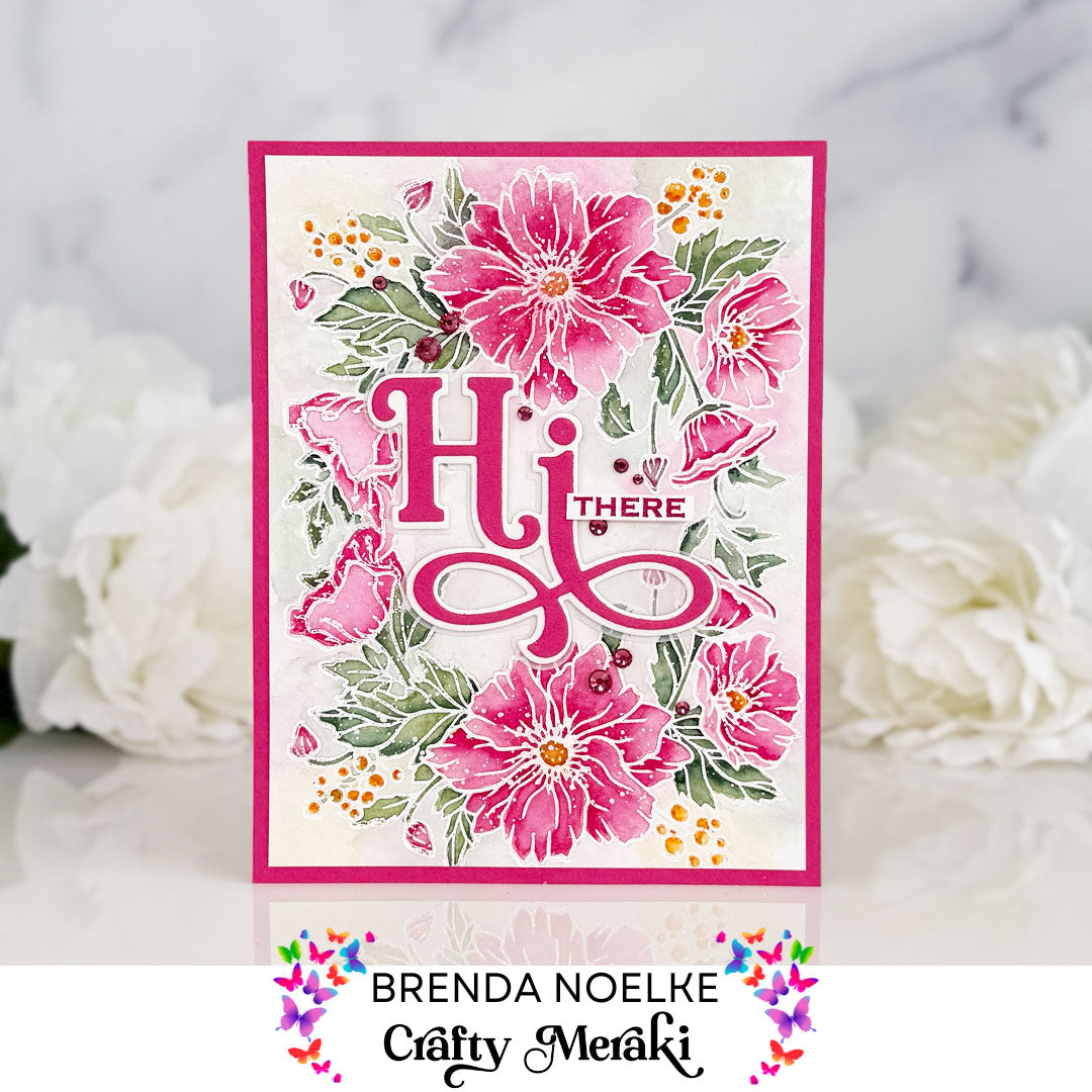 Hi There - Floral Fantasy Press-Tacular Plate