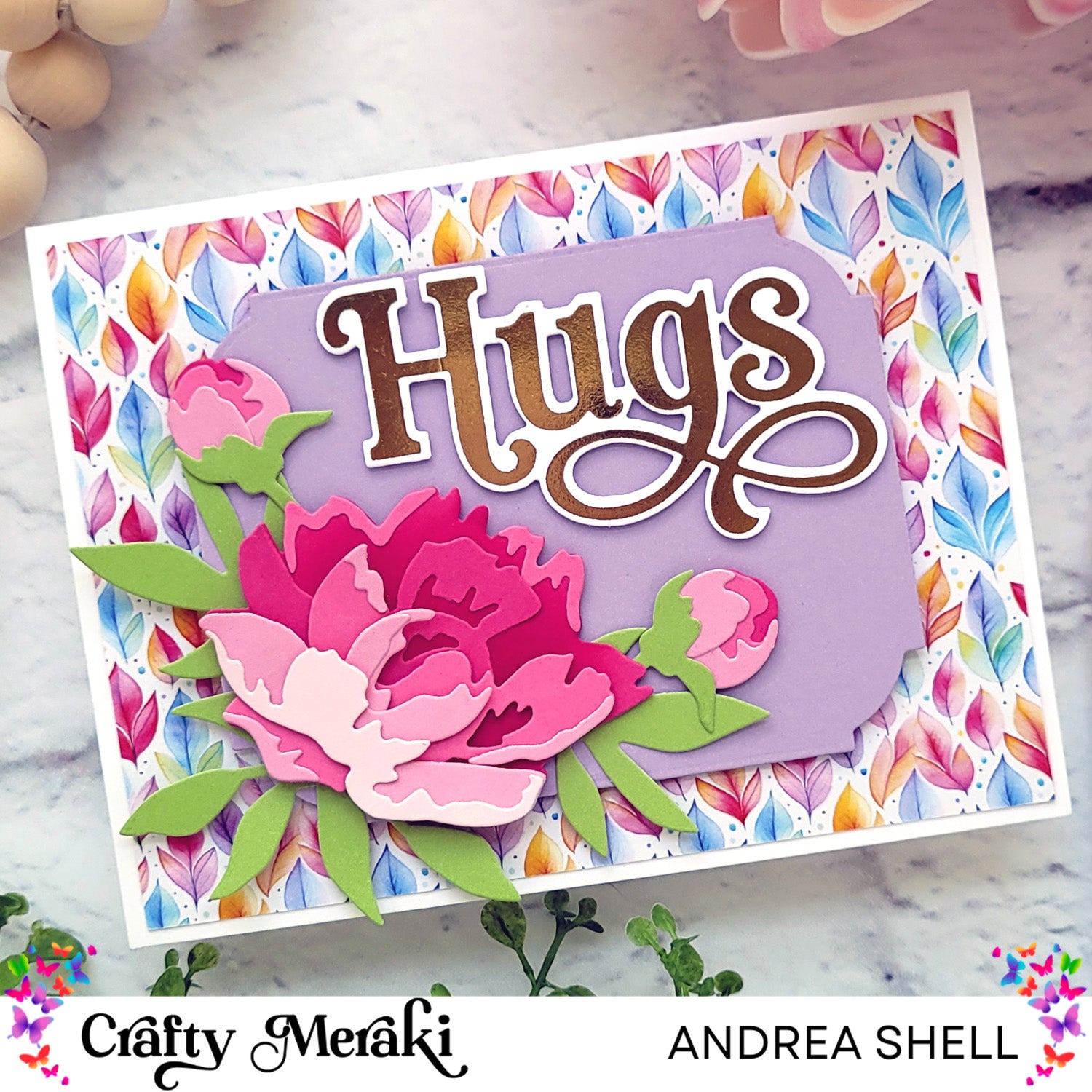 Hugs: Combining Layered Diecuts and Hot Foil