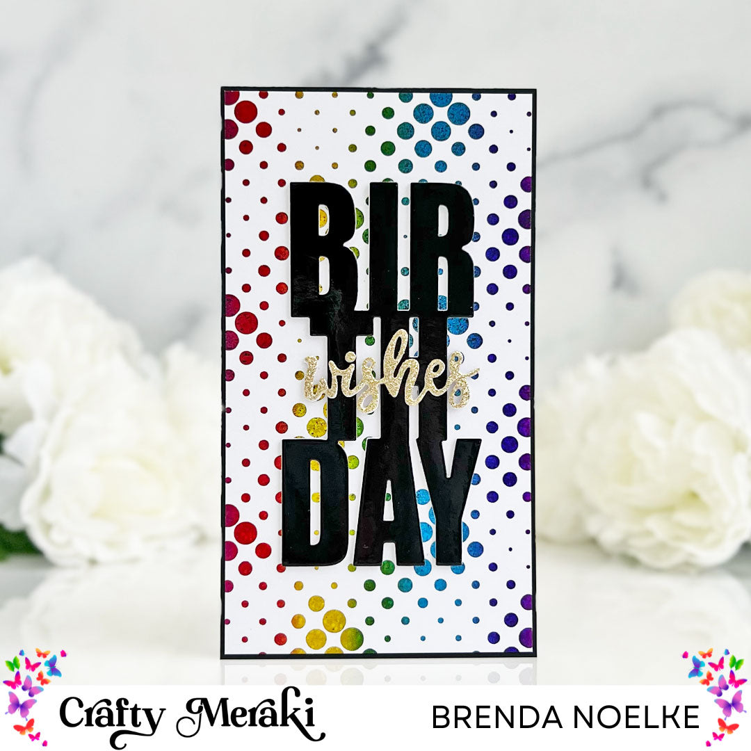 Birthday Wishes Mini Slimline with the Party Prism Effortless Shimmer Paper Pad