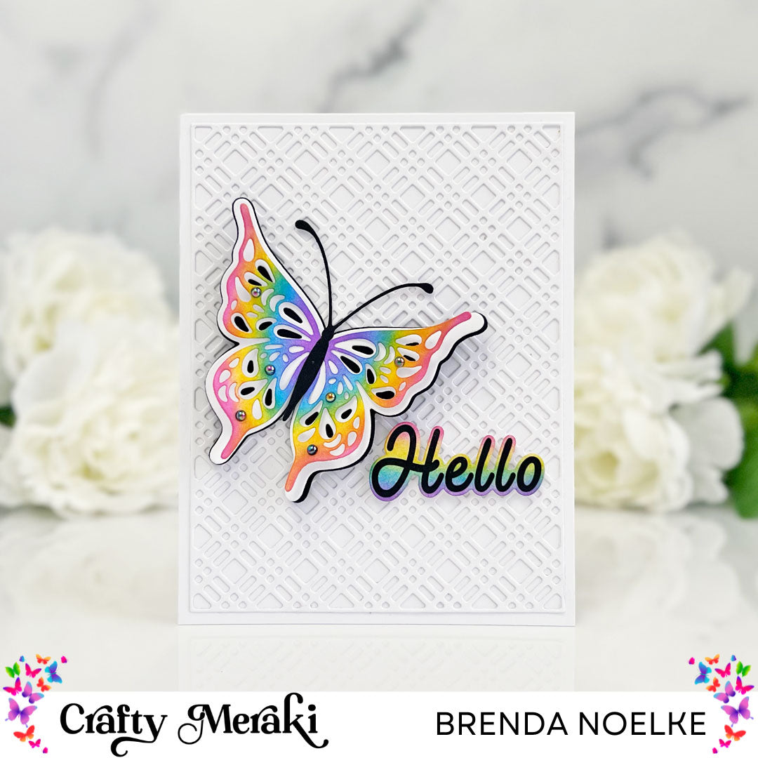 Butterfly Hello Card by Brenda