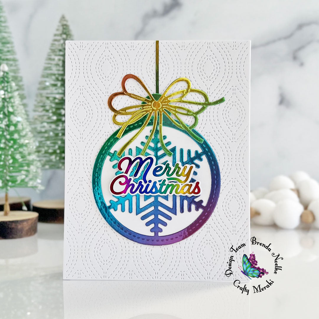 Merry Christmas Holographic Ornament by Brenda