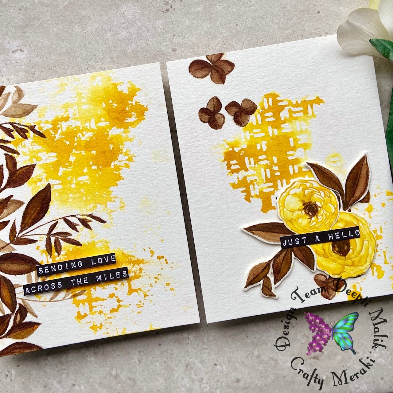 Gorgeous fall themed card with Deepti