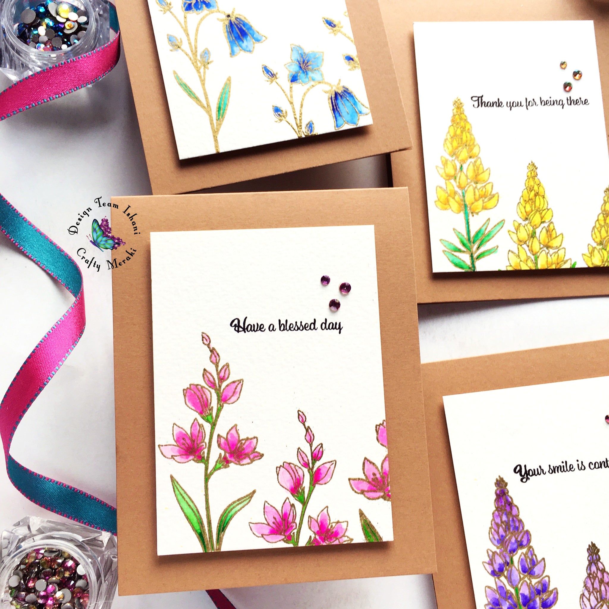 Elegant cards to send Good Vibes by Ishani