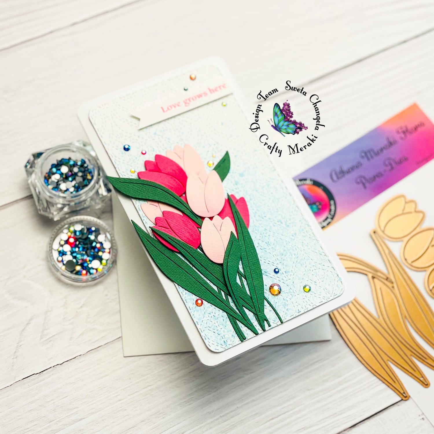 Quick April floral card by Sweta